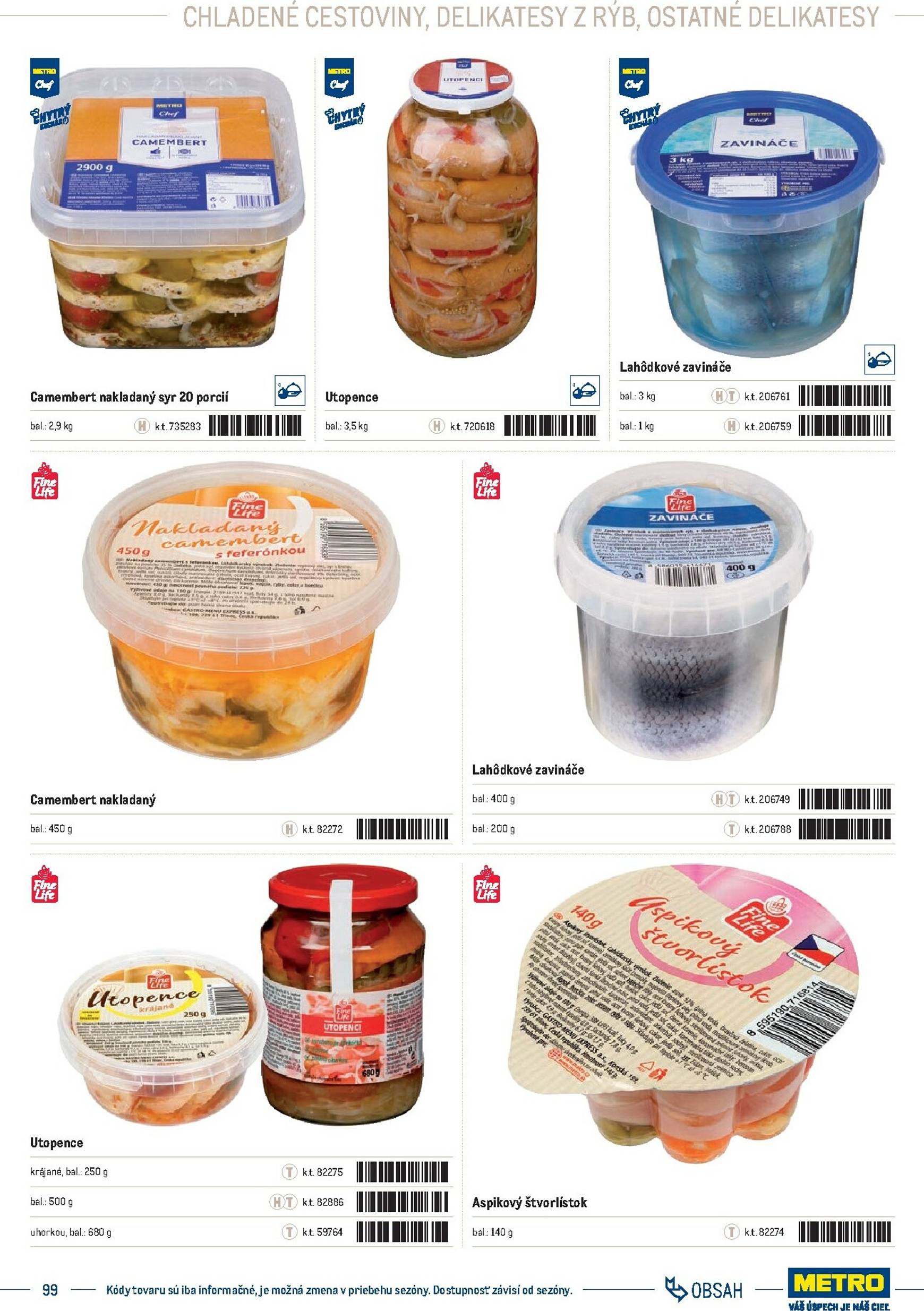 Page 99 of Aktuálny metro leták platný od stredy 01.10 do 31.12