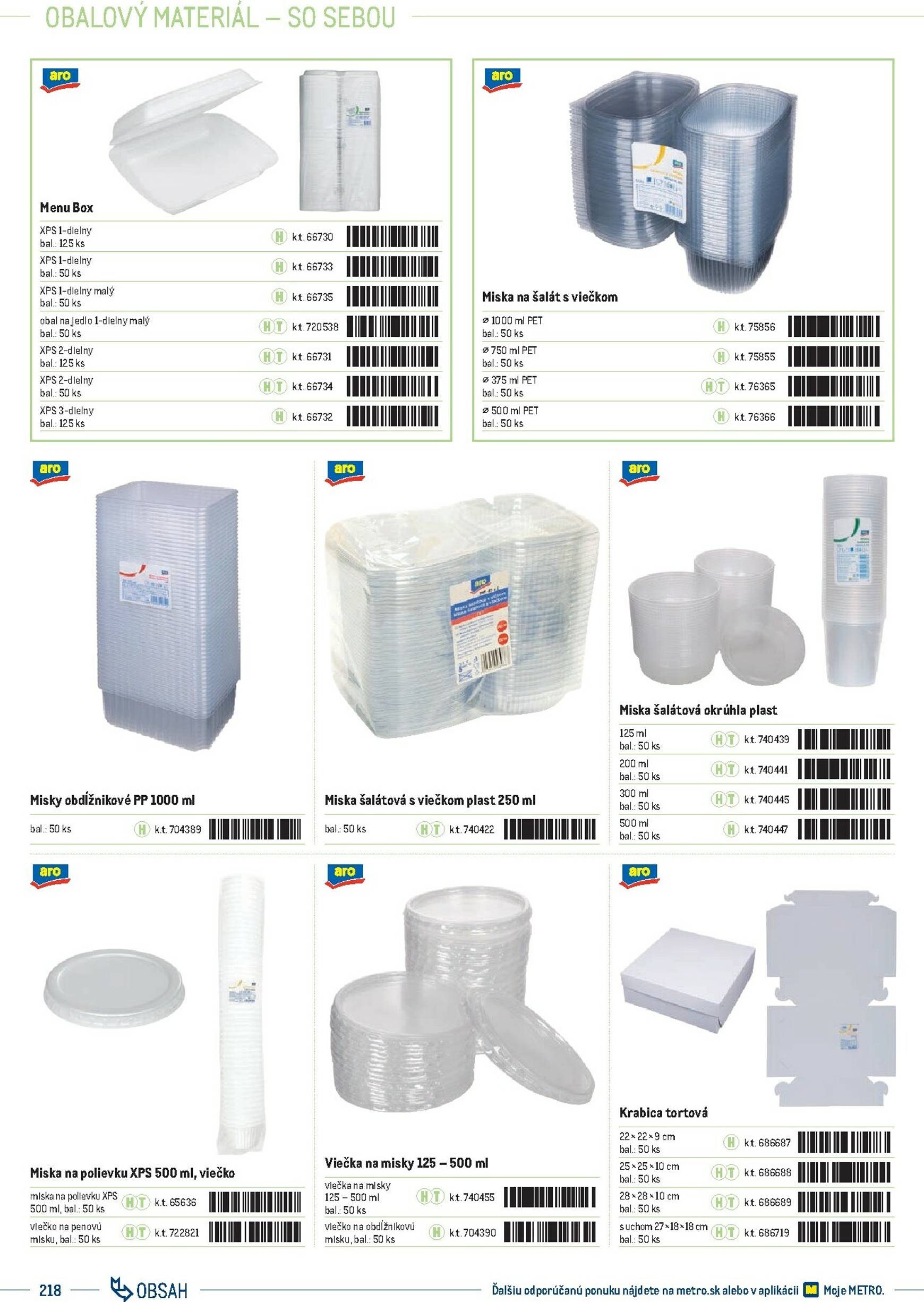 Page 218 of Aktuálny metro leták platný od stredy 01.10 do 31.12