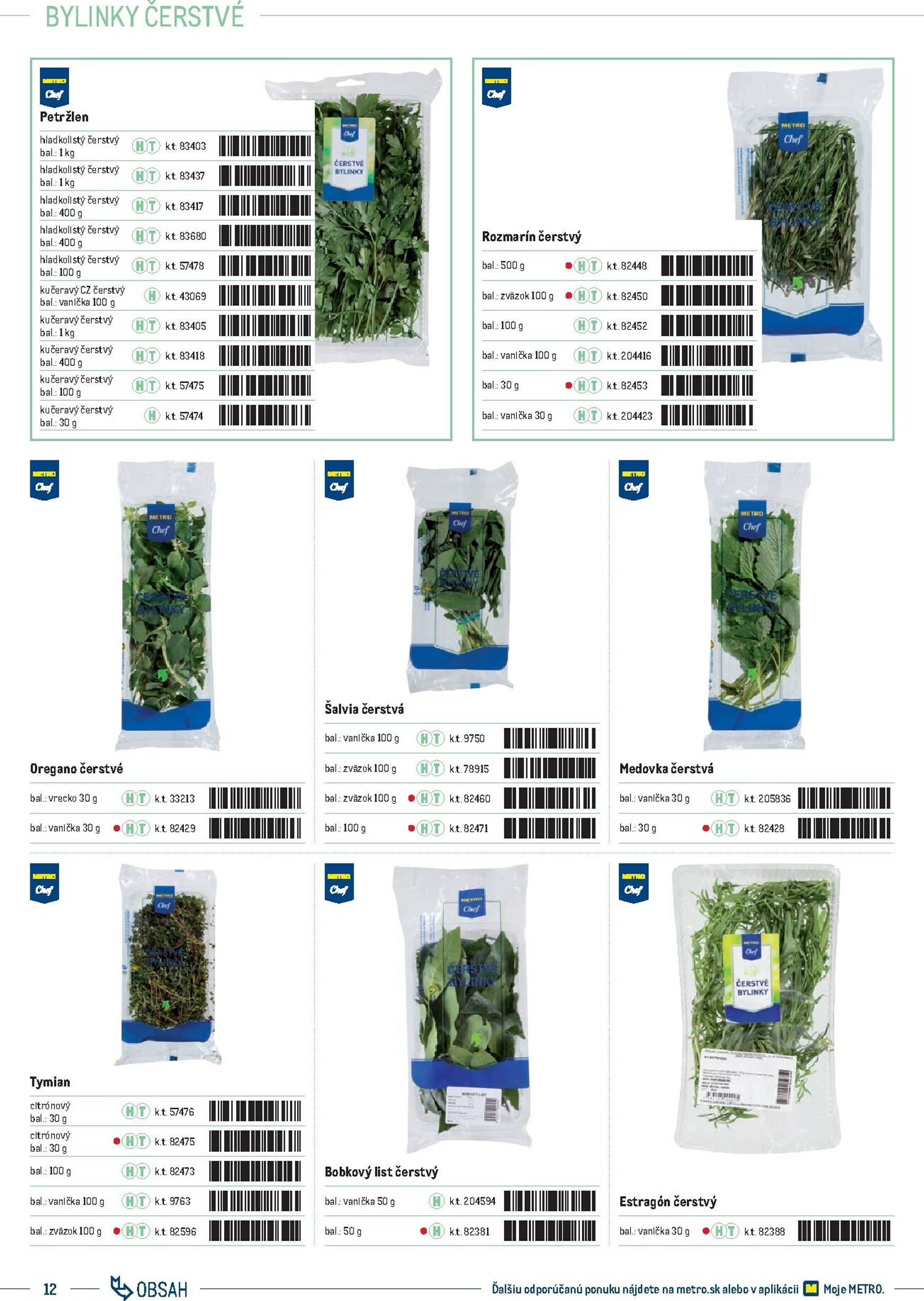 Page 12 of Aktuálny metro leták platný od stredy 01.10 do 31.12