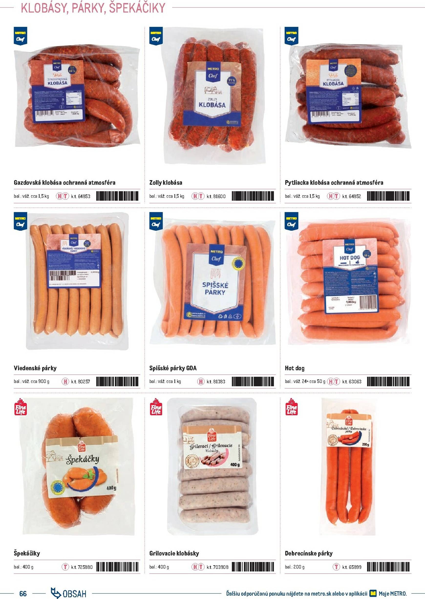Page 66 of Aktuálny metro leták platný od stredy 01.10 do 31.12