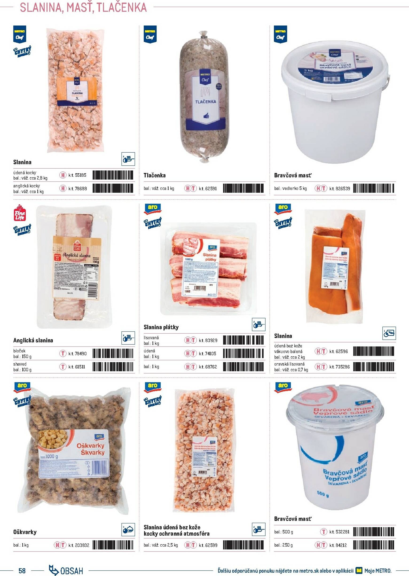 Page 58 of Aktuálny metro leták platný od stredy 01.10 do 31.12