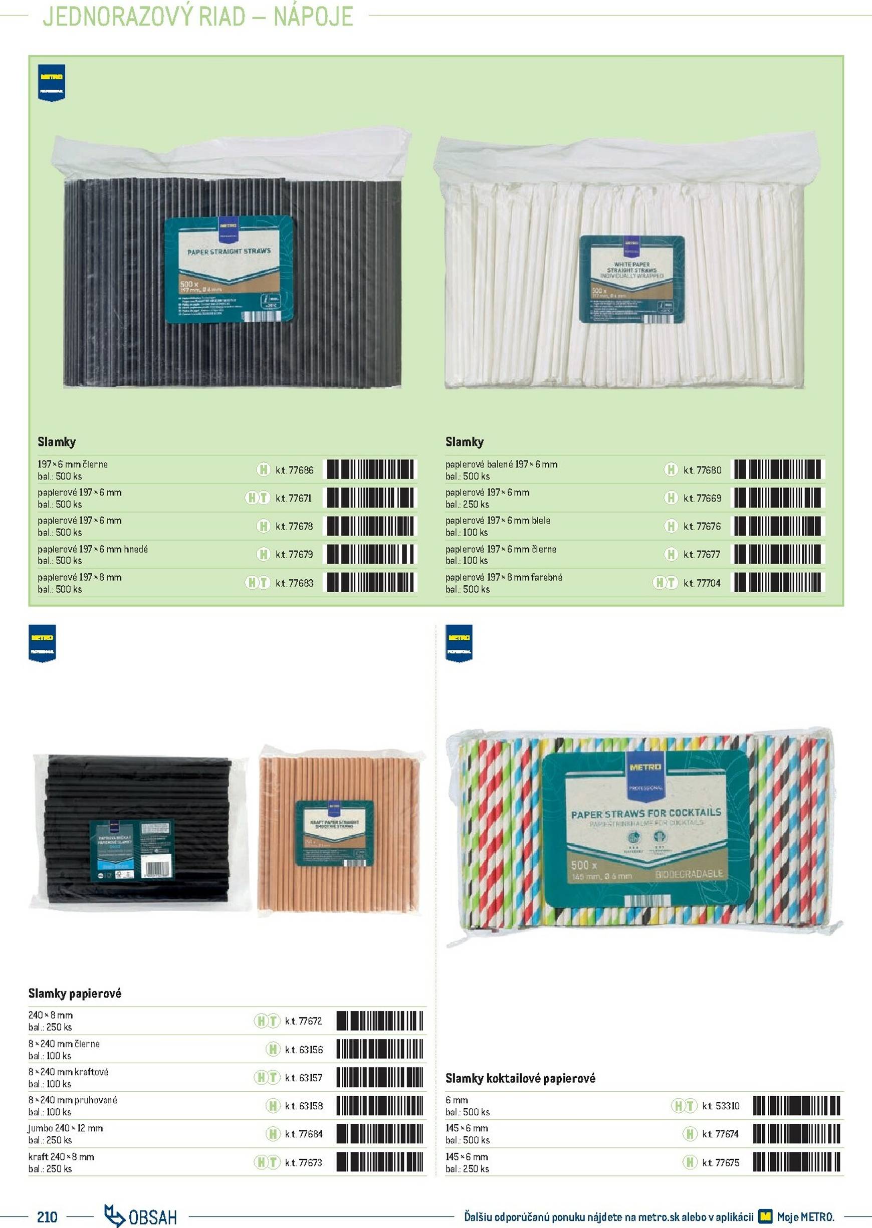 Page 210 of Aktuálny metro leták platný od stredy 01.10 do 31.12