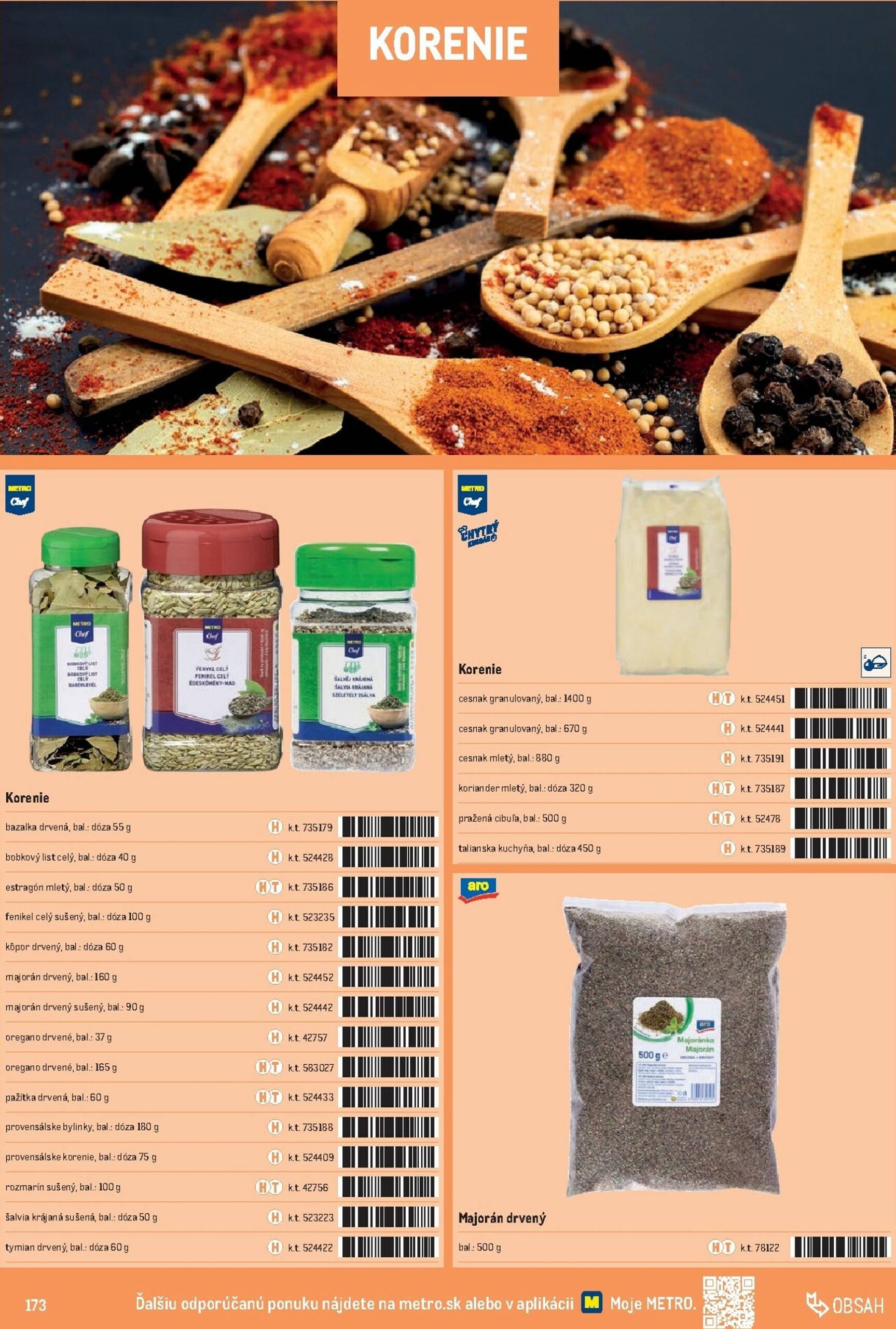 Page 173 of Aktuálny metro leták platný od stredy 01.10 do 31.12