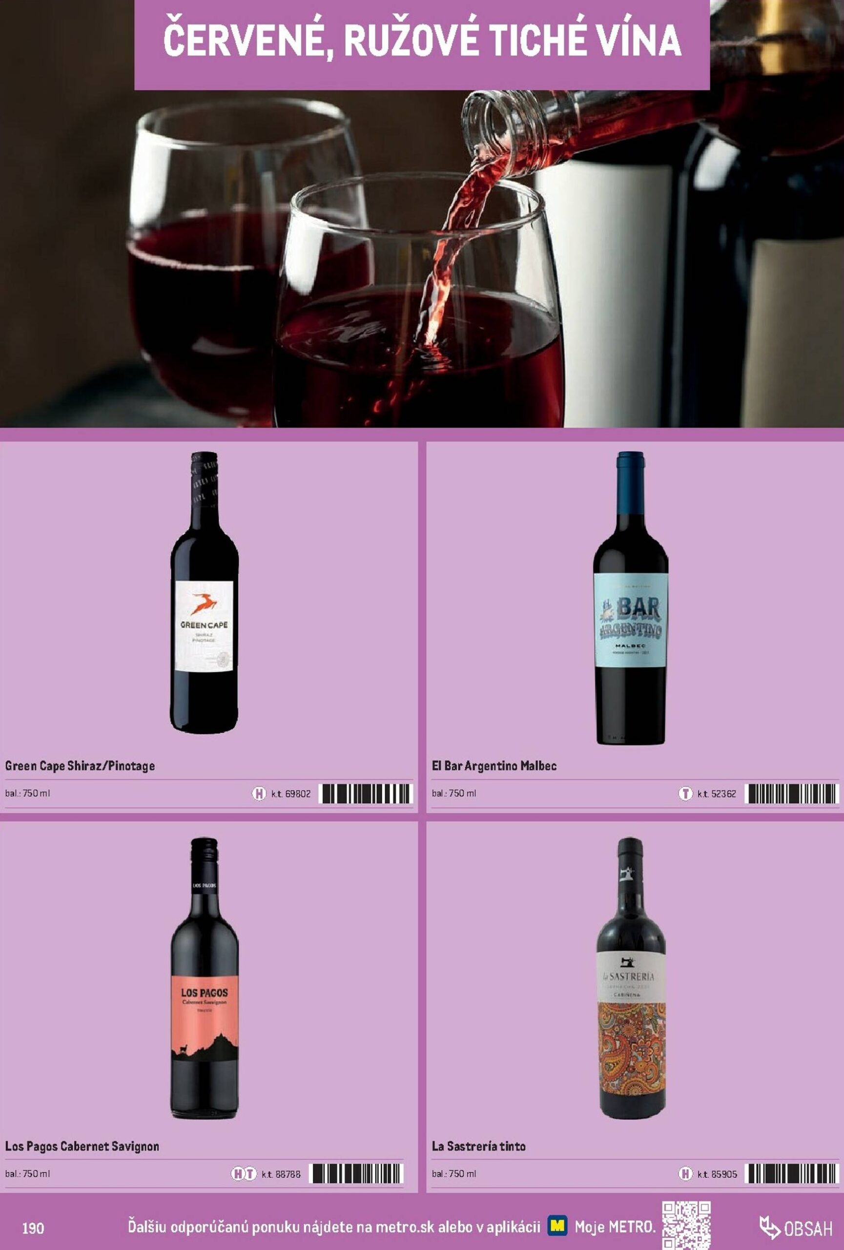 Page 190 of Aktuálny metro leták platný od stredy 01.10 do 31.12