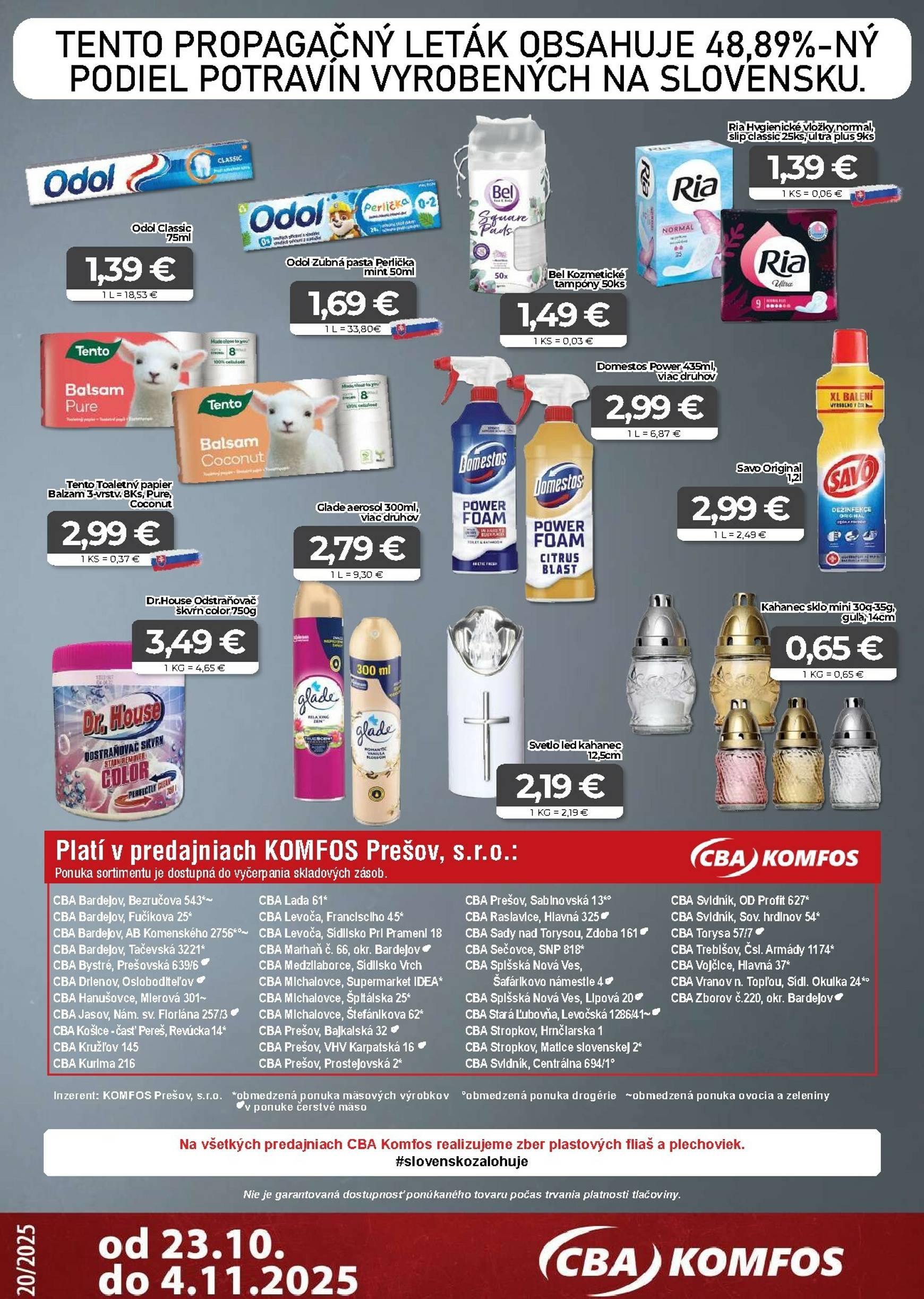 Page 16 of Aktuálny cba leták platný od štvrtka 23.10 do 04.11