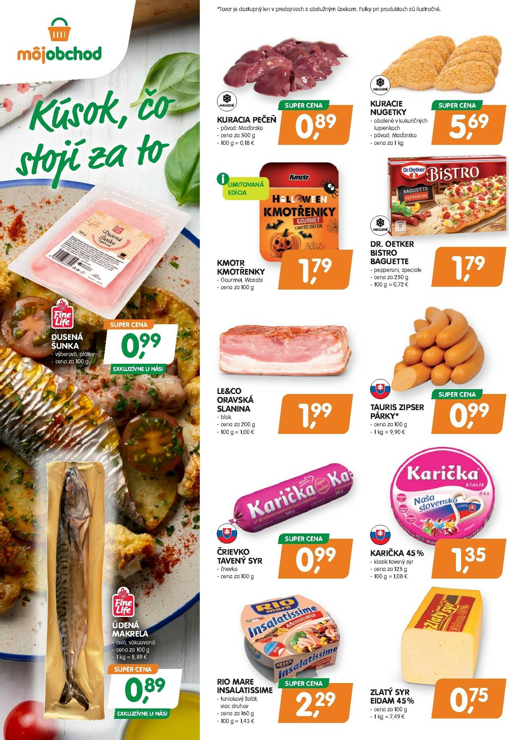 Page 2 of Aktuálny moj-obchod leták platný od piatka 24.10 do 06.11