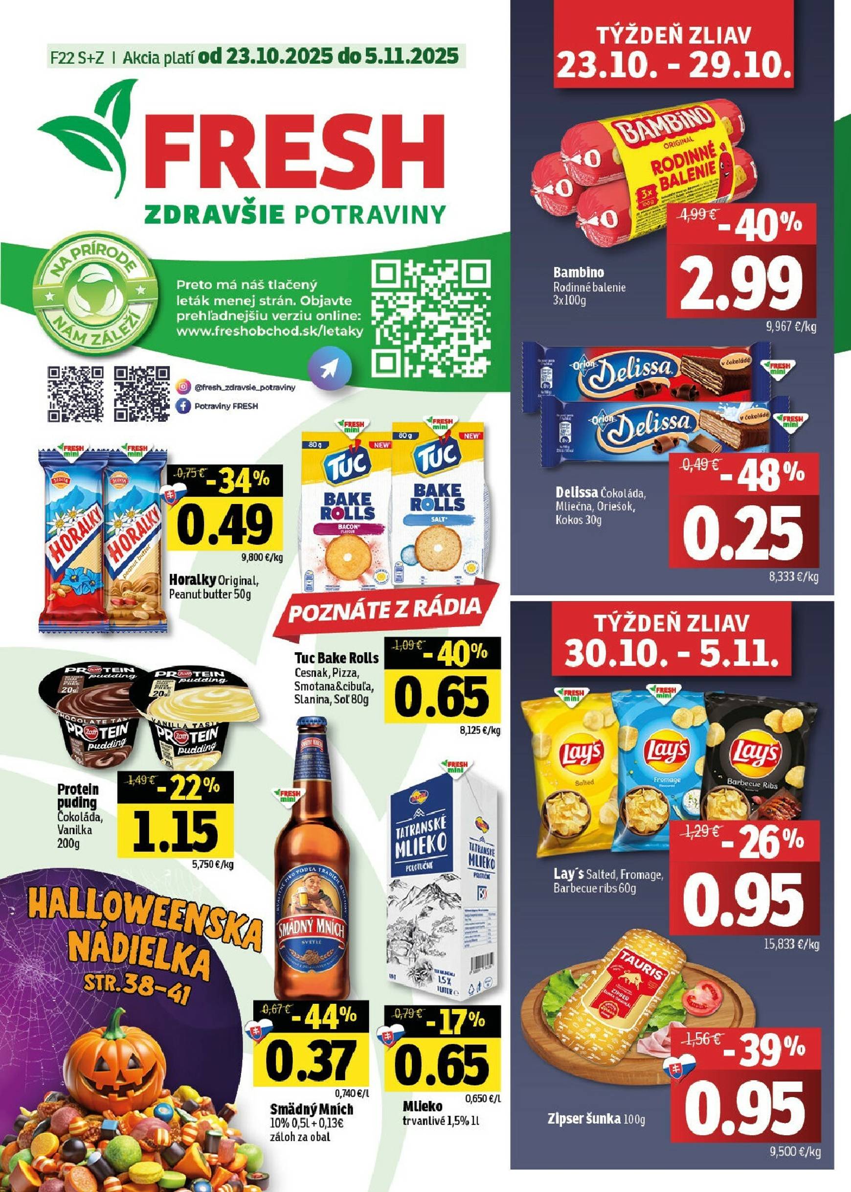 Page 1 of Aktuálny fresh leták platný od štvrtka 23.10 do 05.11