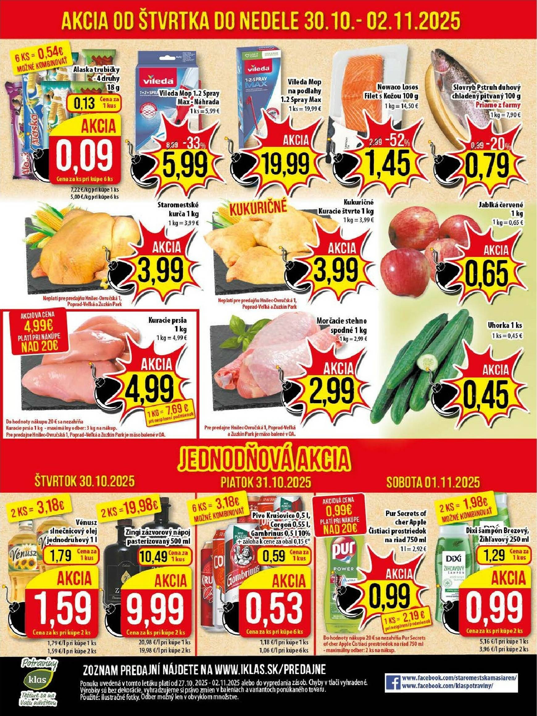 Page 25 of Aktuálny klas leták platný od pondelka 27.10 do 02.11