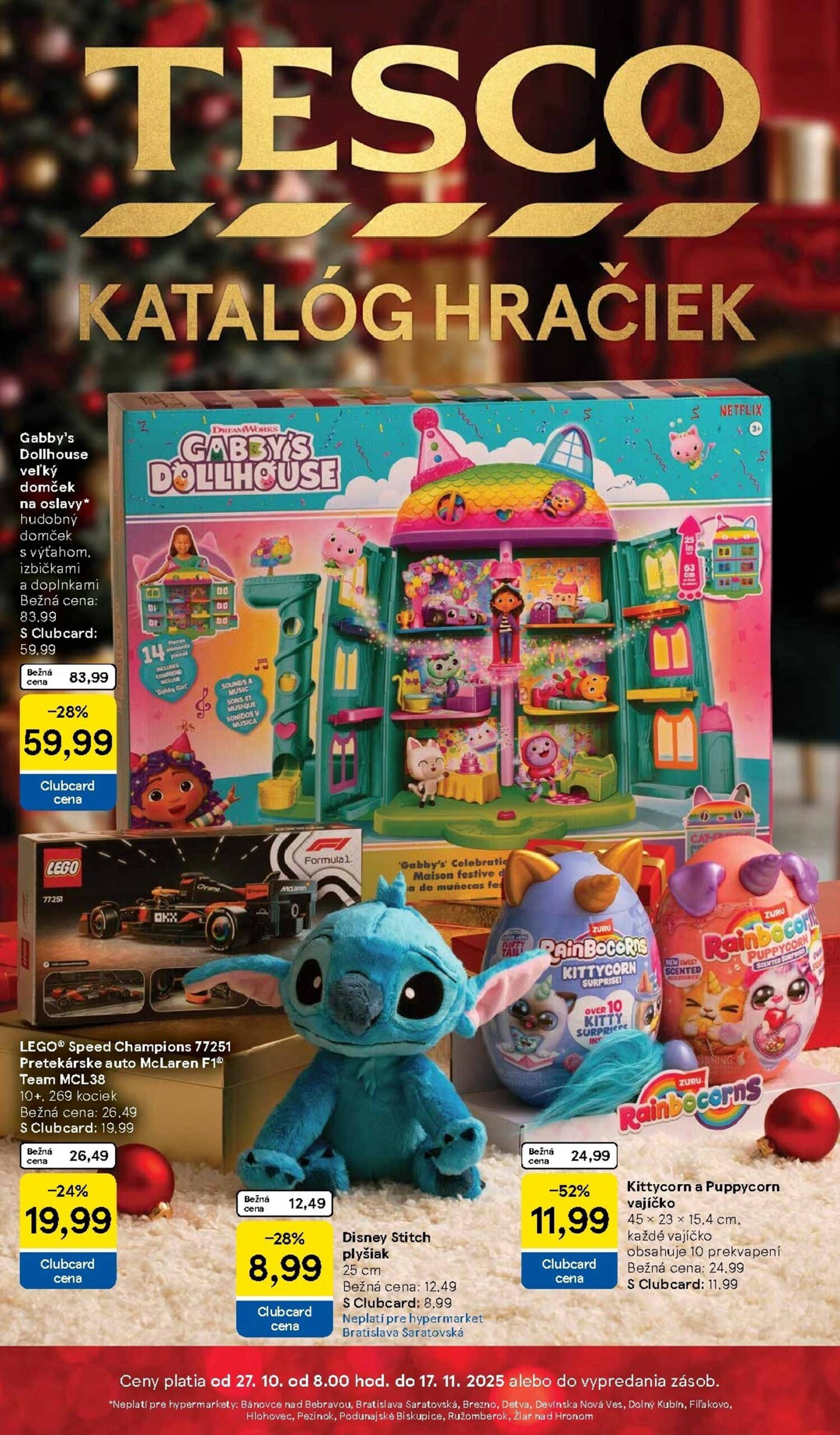 Page 1 of Aktuálny tesco leták platný od pondelka 27.10 do 17.11