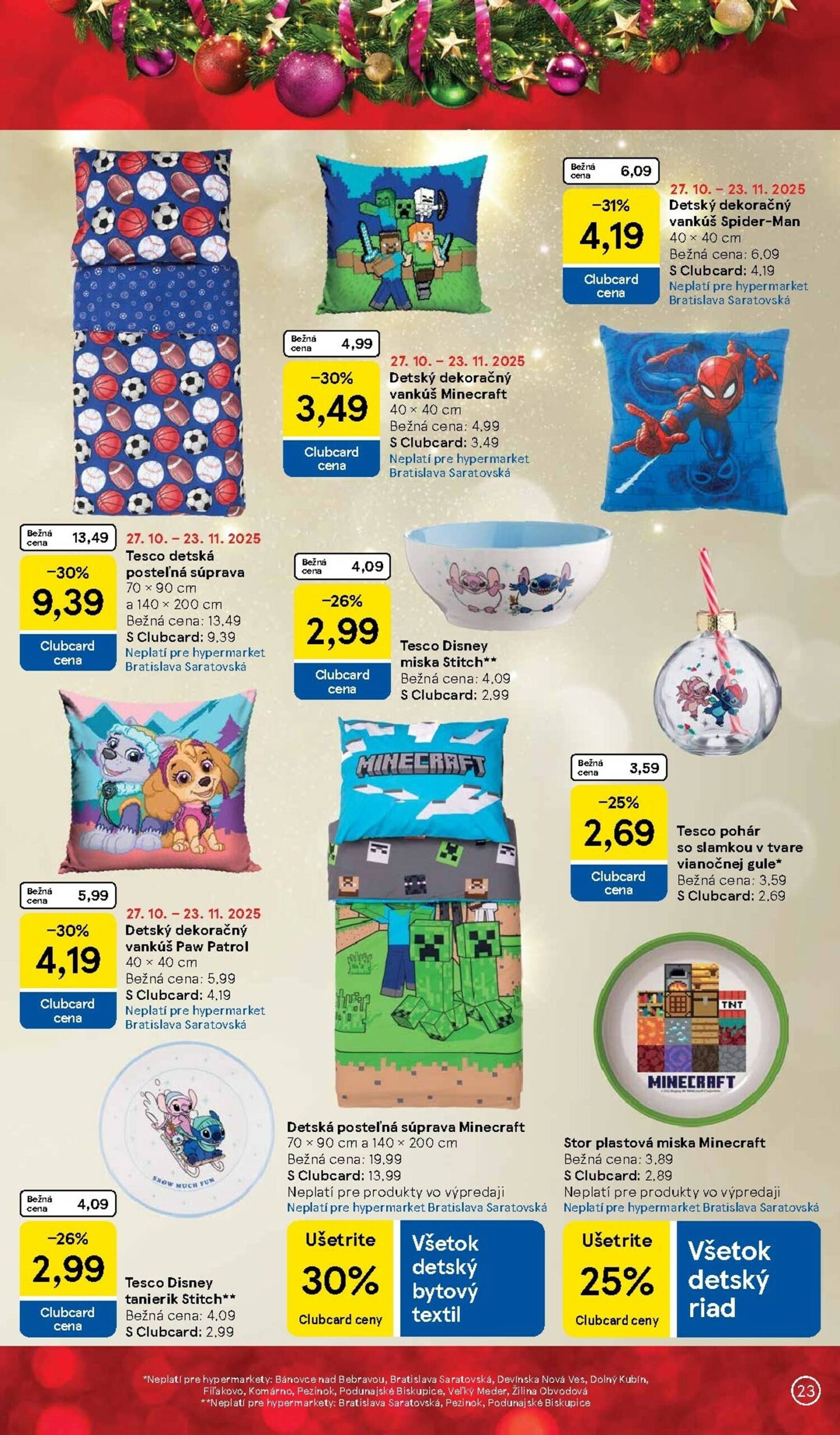 Page 23 of Aktuálny tesco leták platný od pondelka 27.10 do 17.11