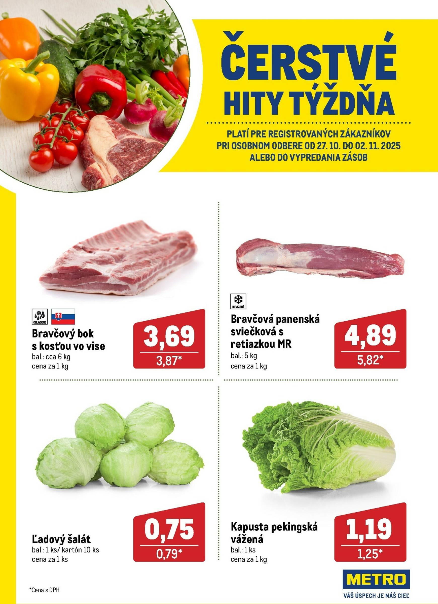 Page 1 of Aktuálny metro leták platný od pondelka 27.10 do 02.11