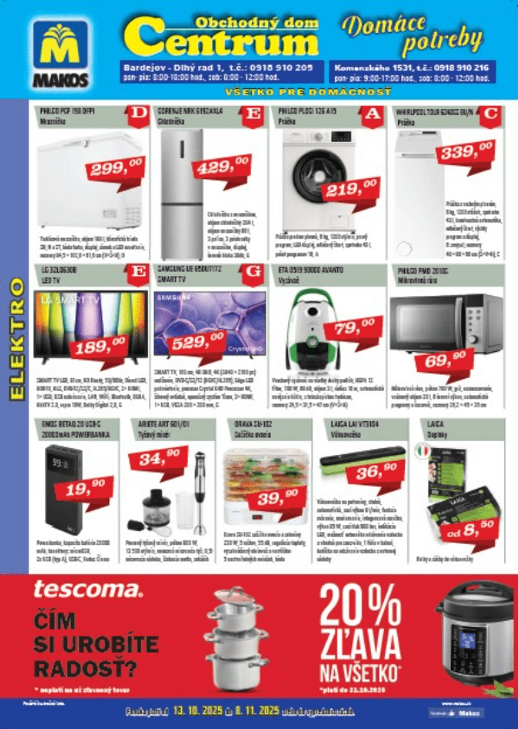 Page 1 of Aktuálny makos leták platný od pondelka 13.10 do 08.11