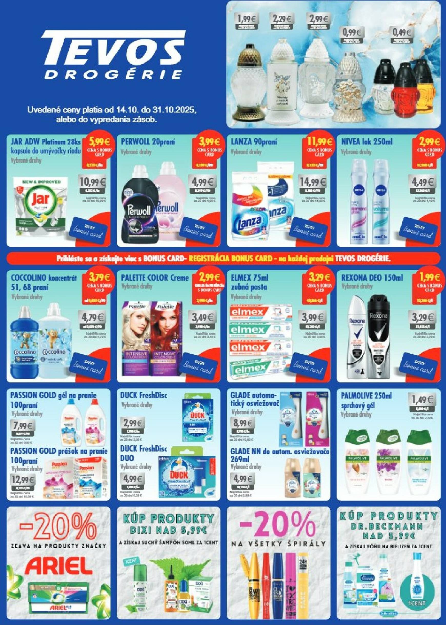 Page 1 of Aktuálny tevos-drogerie leták platný od utorka 14.10 do 31.10