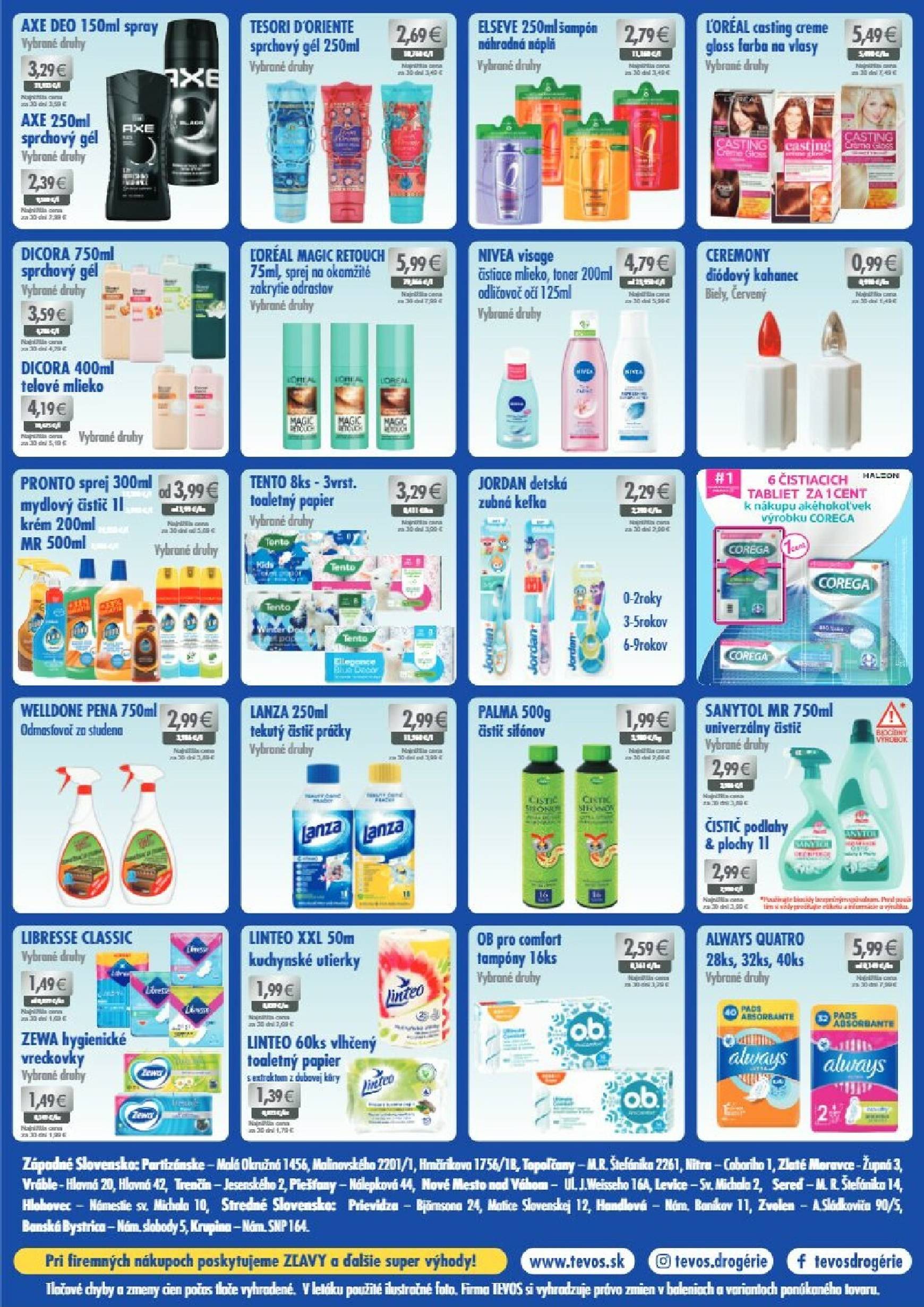 Page 2 of Aktuálny tevos-drogerie leták platný od utorka 14.10 do 31.10