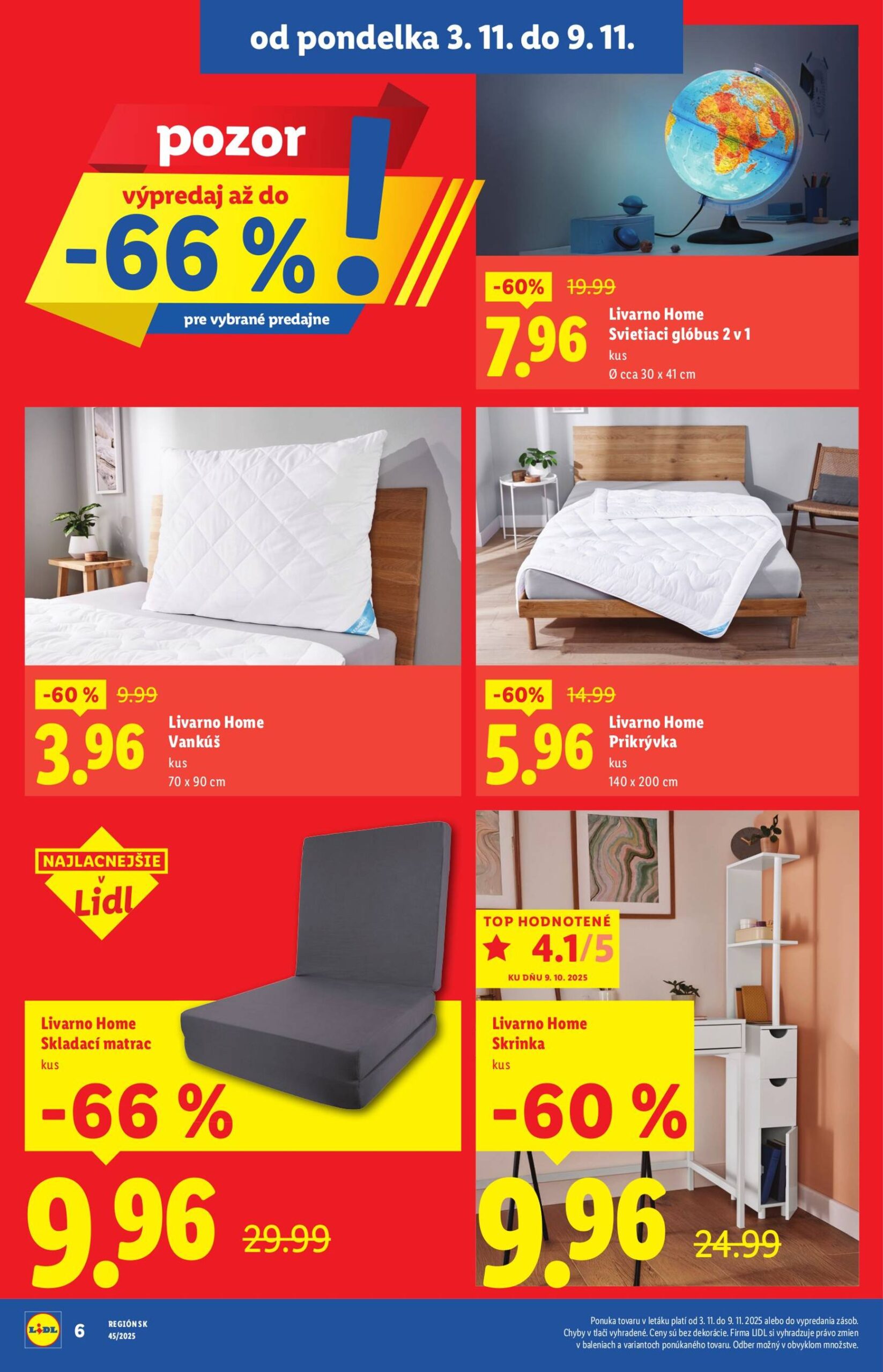 Page 6 of Aktuálny lidl leták platný od pondelka 03.11 do 09.11