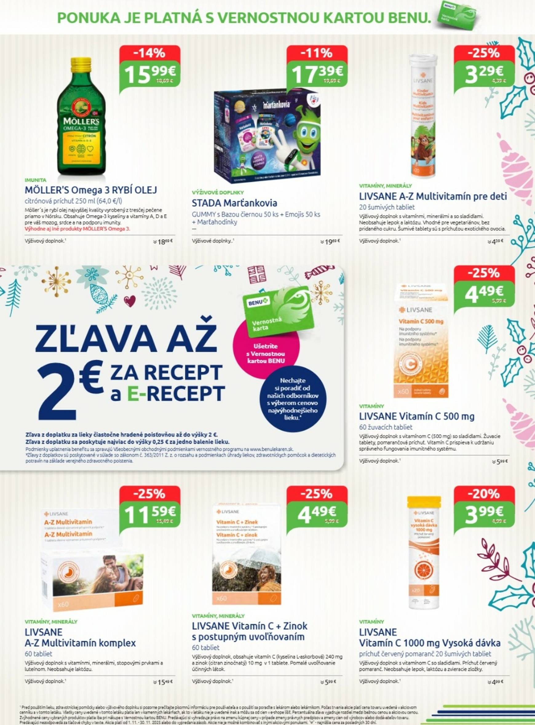 Page 10 of Aktuálny benu-lekaren leták platný od soboty 01.11 do 30.11