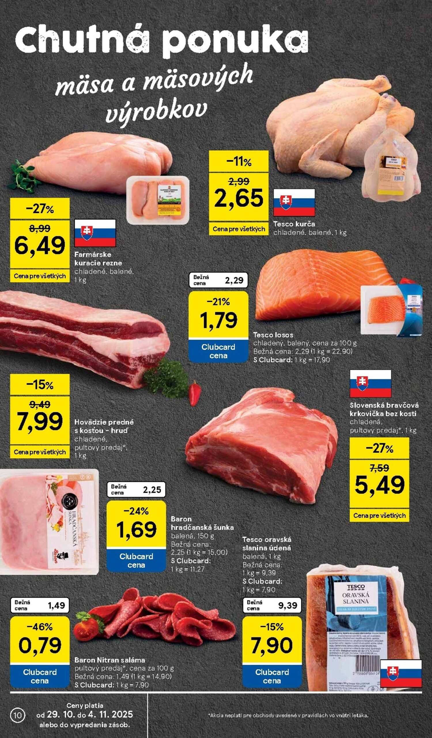 Page 10 of Aktuálny tesco leták platný od stredy 29.10 do 04.11