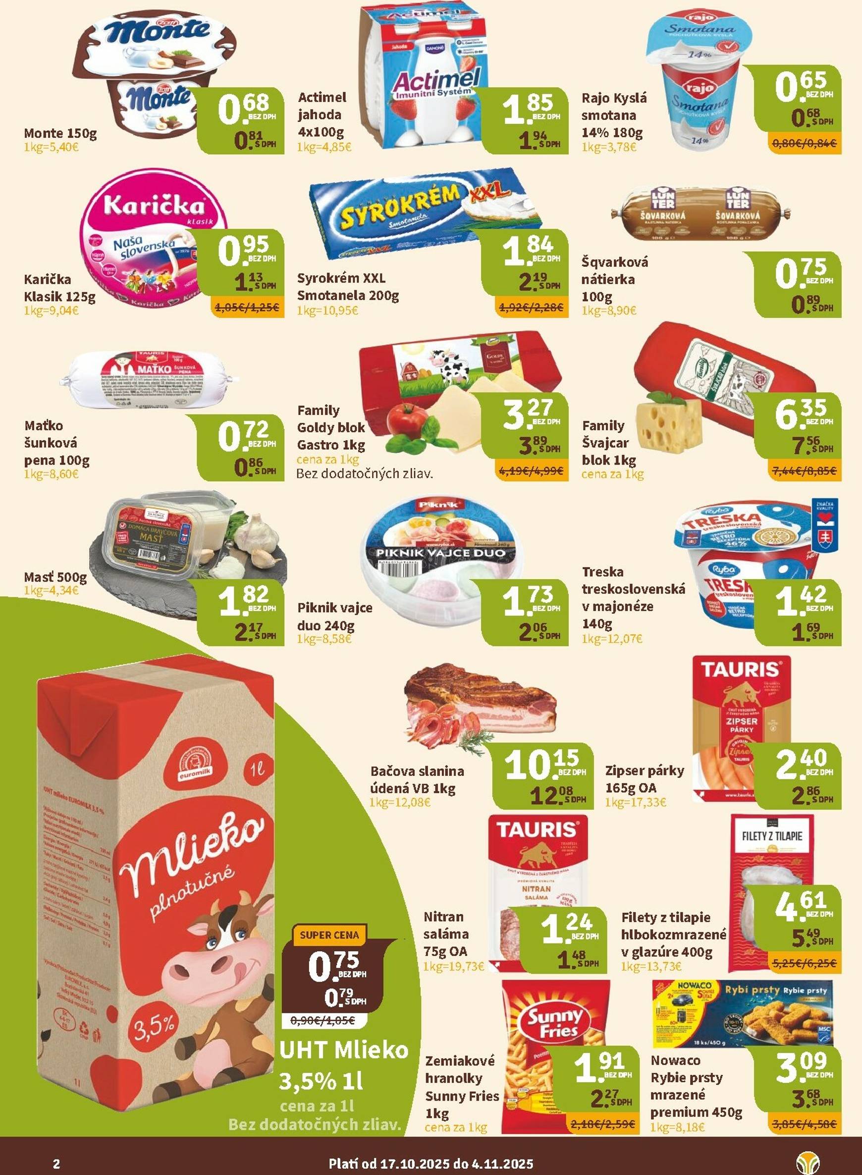 Page 2 of Aktuálny nitrazdroj leták platný od piatka 17.10 do 04.11