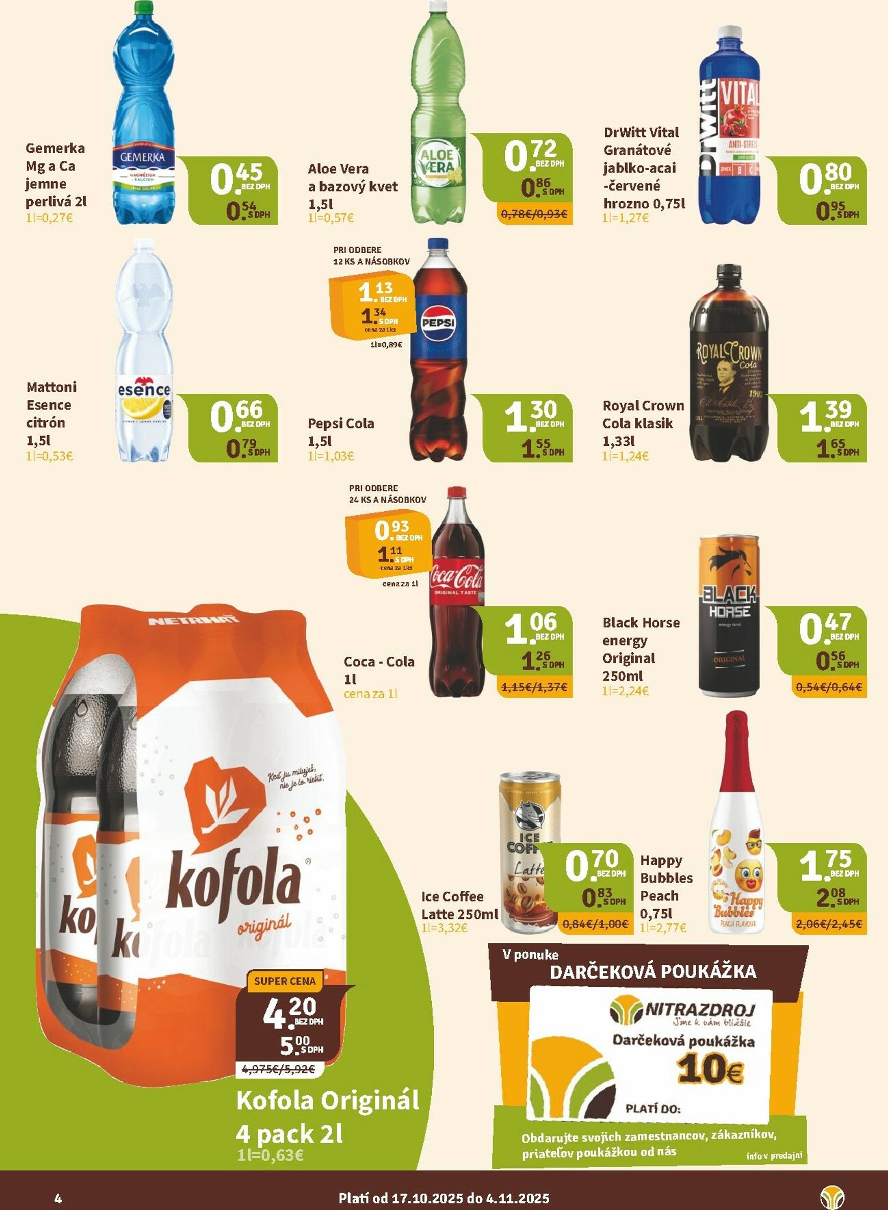 Page 4 of Aktuálny nitrazdroj leták platný od piatka 17.10 do 04.11