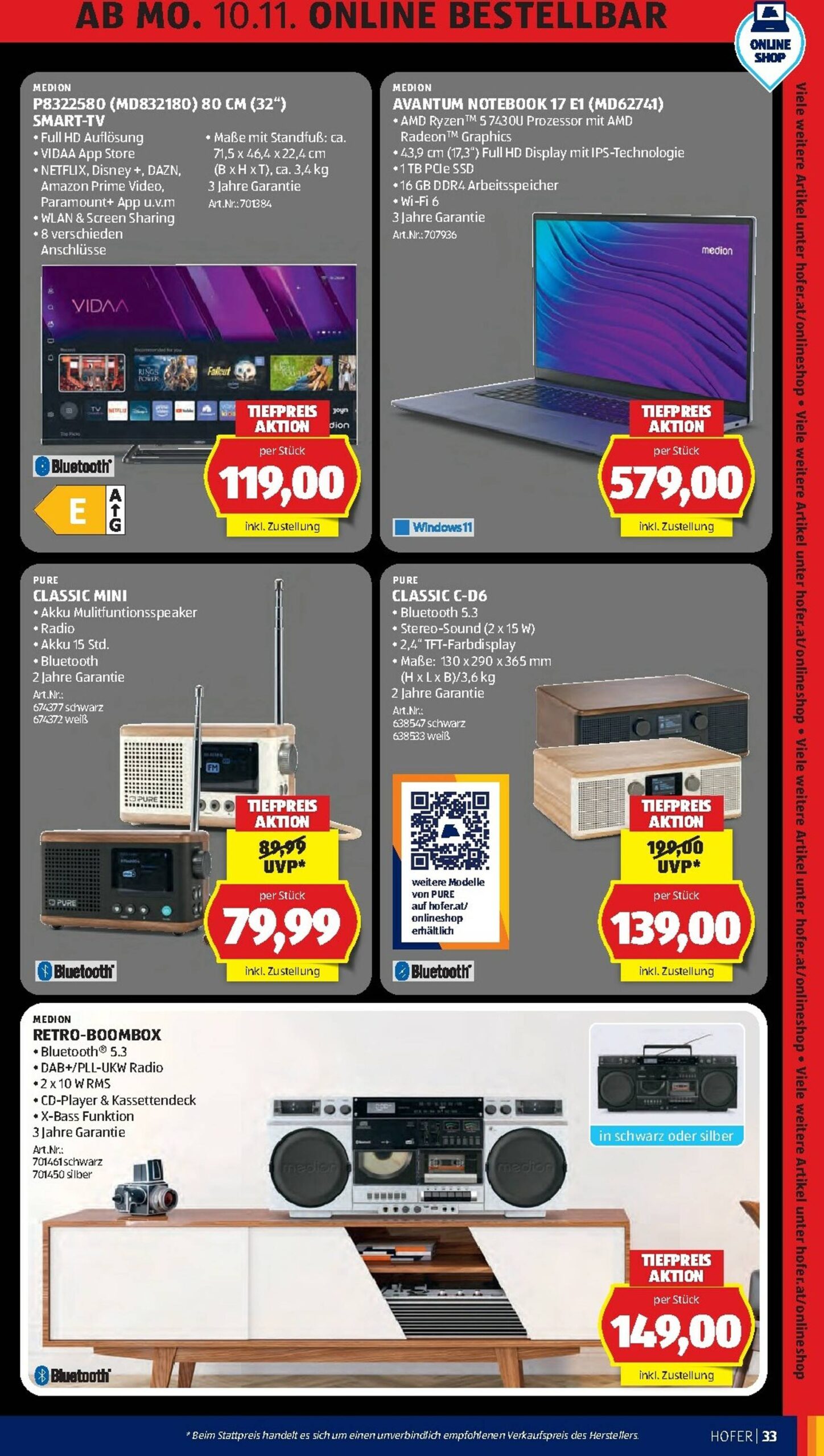 Page 39 of Aktuálny hofer-rakusko leták platný od piatka 07.11 do 13.11