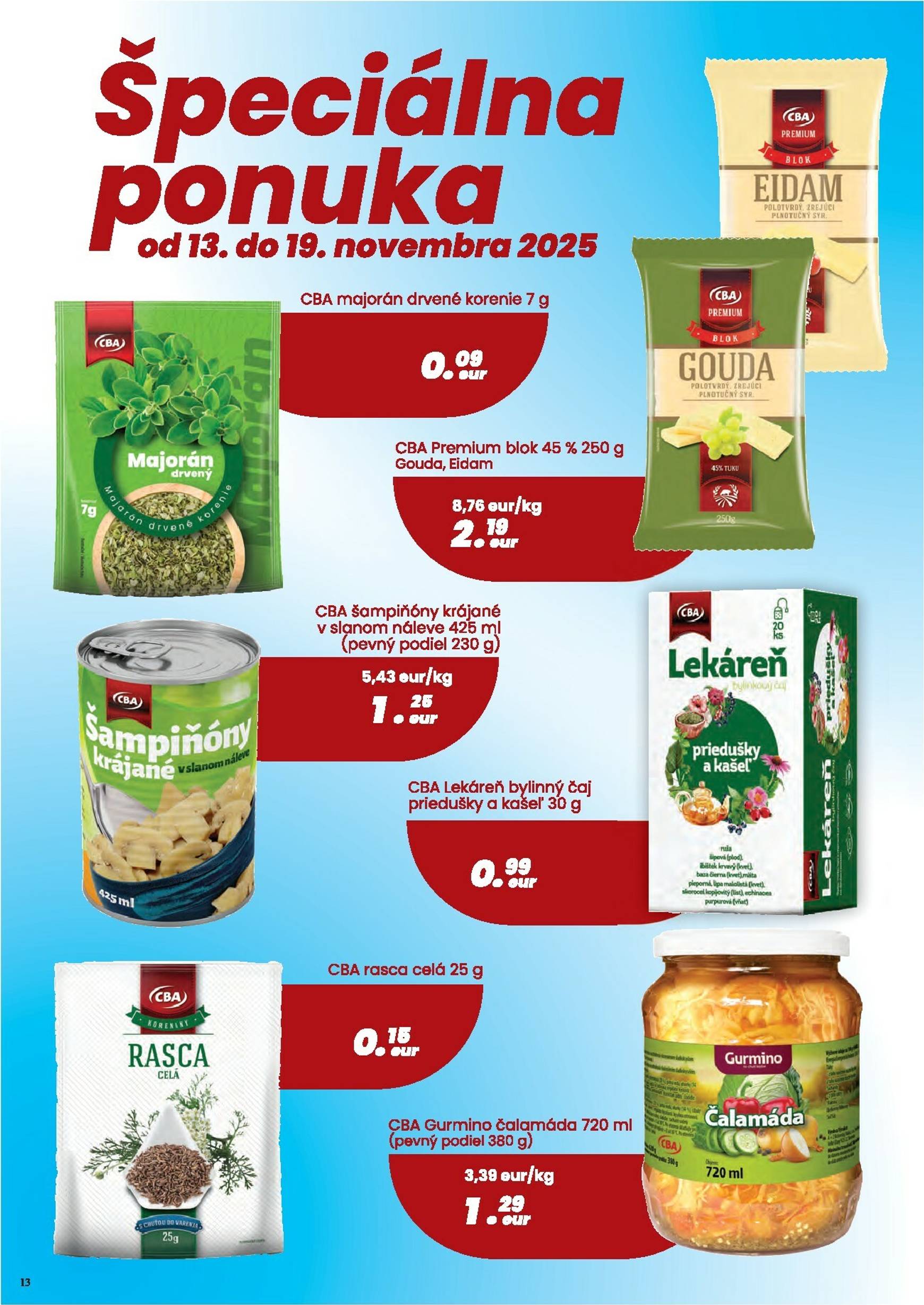 Page 13 of Aktuálny cba leták platný od štvrtka 06.11 do 19.11