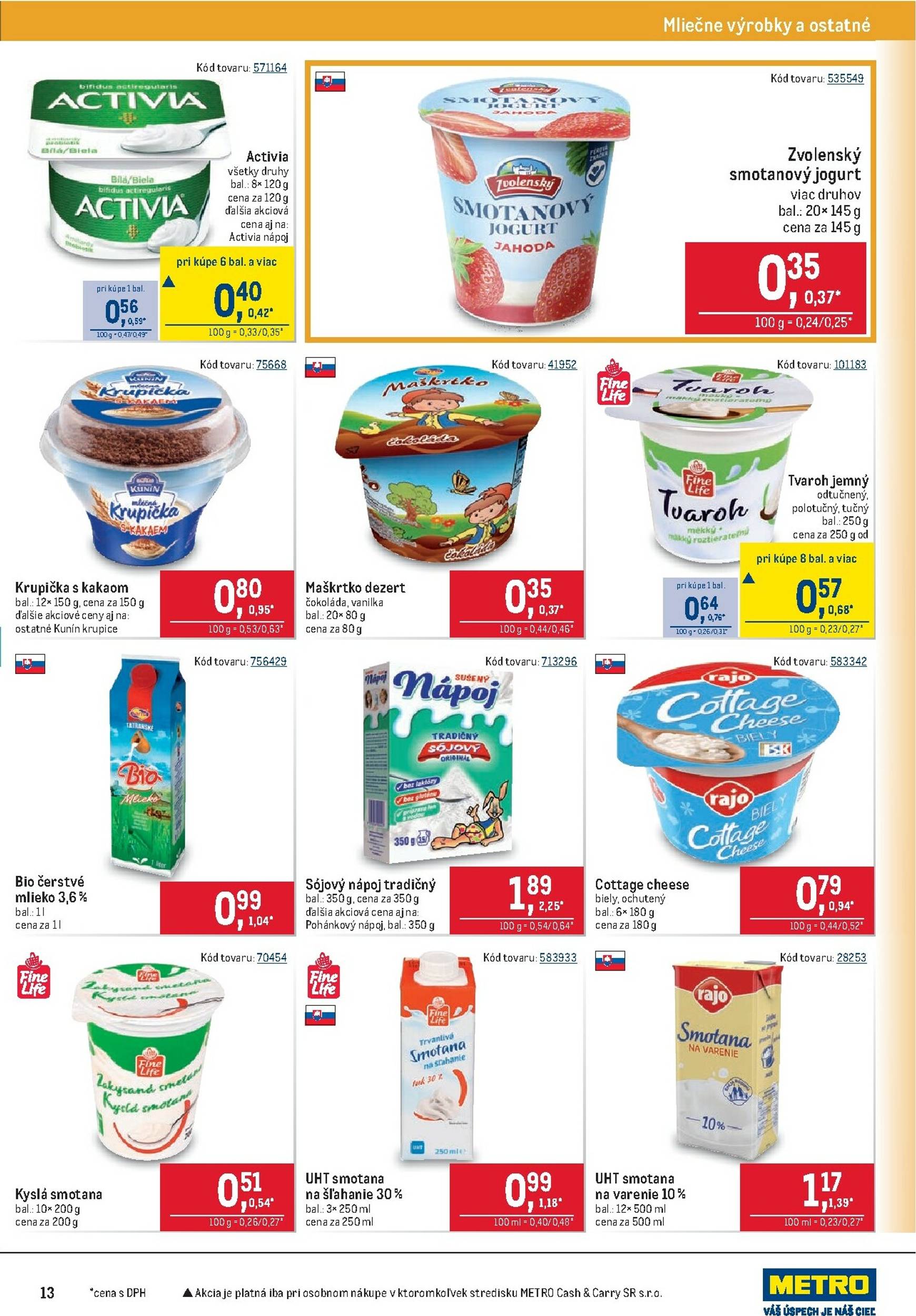 Page 13 of Aktuálny metro leták platný od stredy 05.11 do 18.11