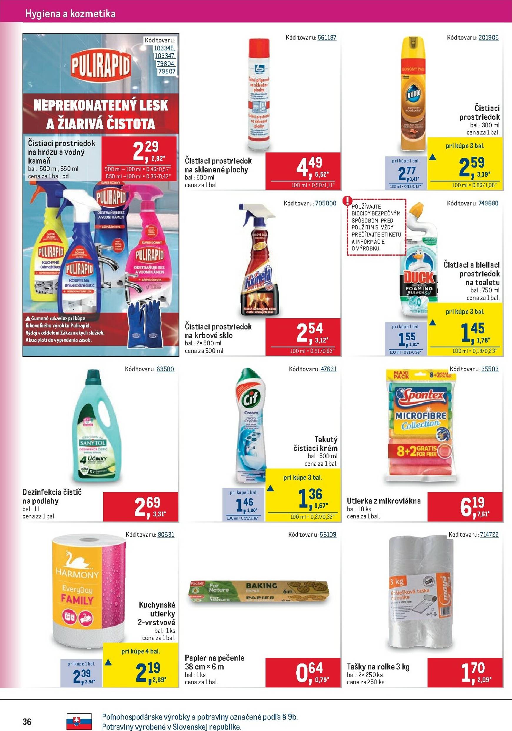 Page 36 of Aktuálny metro leták platný od stredy 05.11 do 18.11