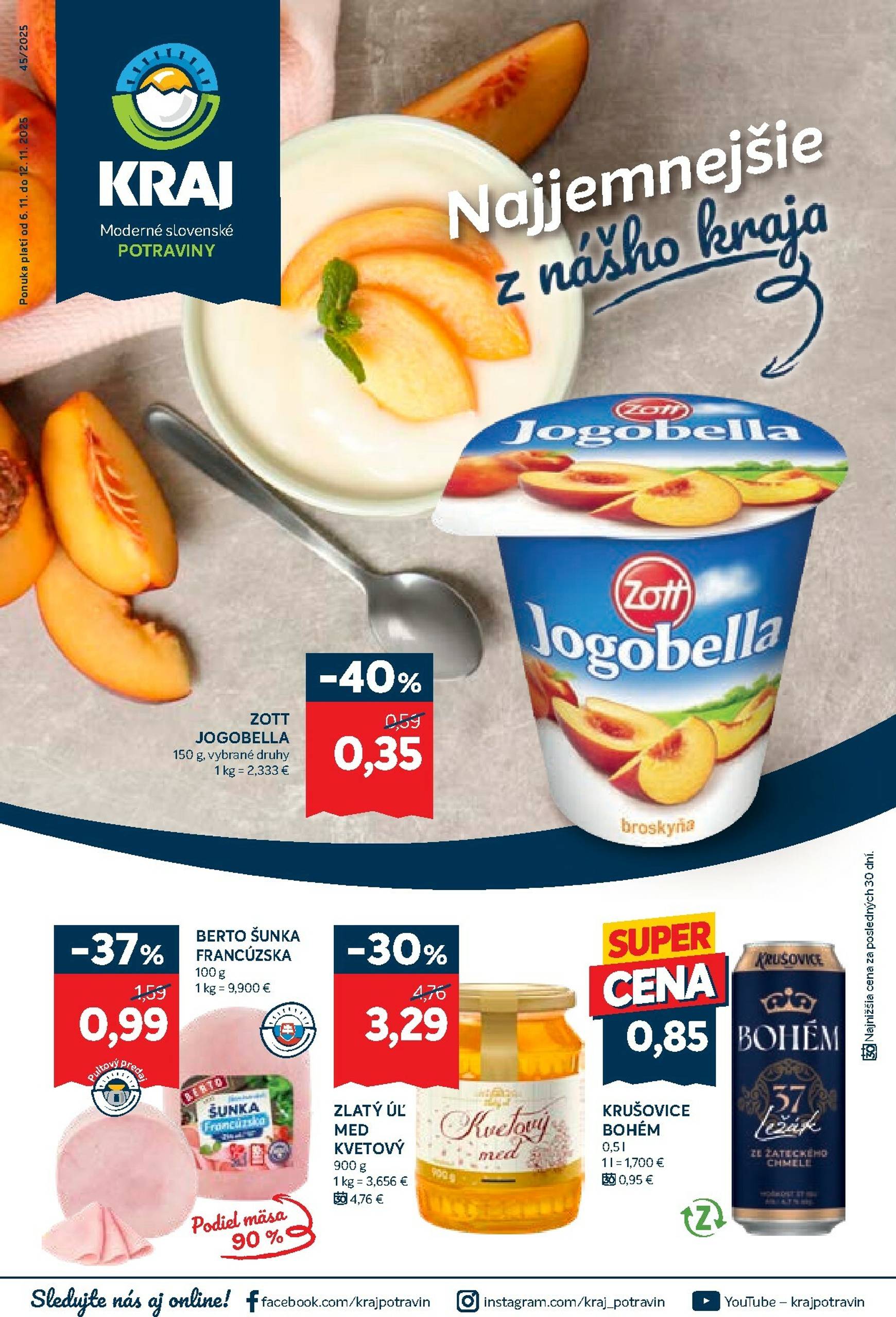 Page 1 of Aktuálny kraj leták platný od štvrtka 06.11 do 12.11