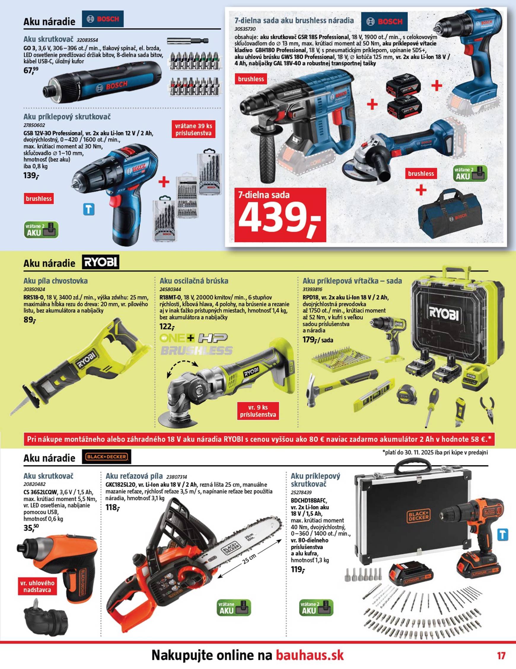 Page 17 of Aktuálny bauhaus leták platný od pondelka 03.11 do 07.12
