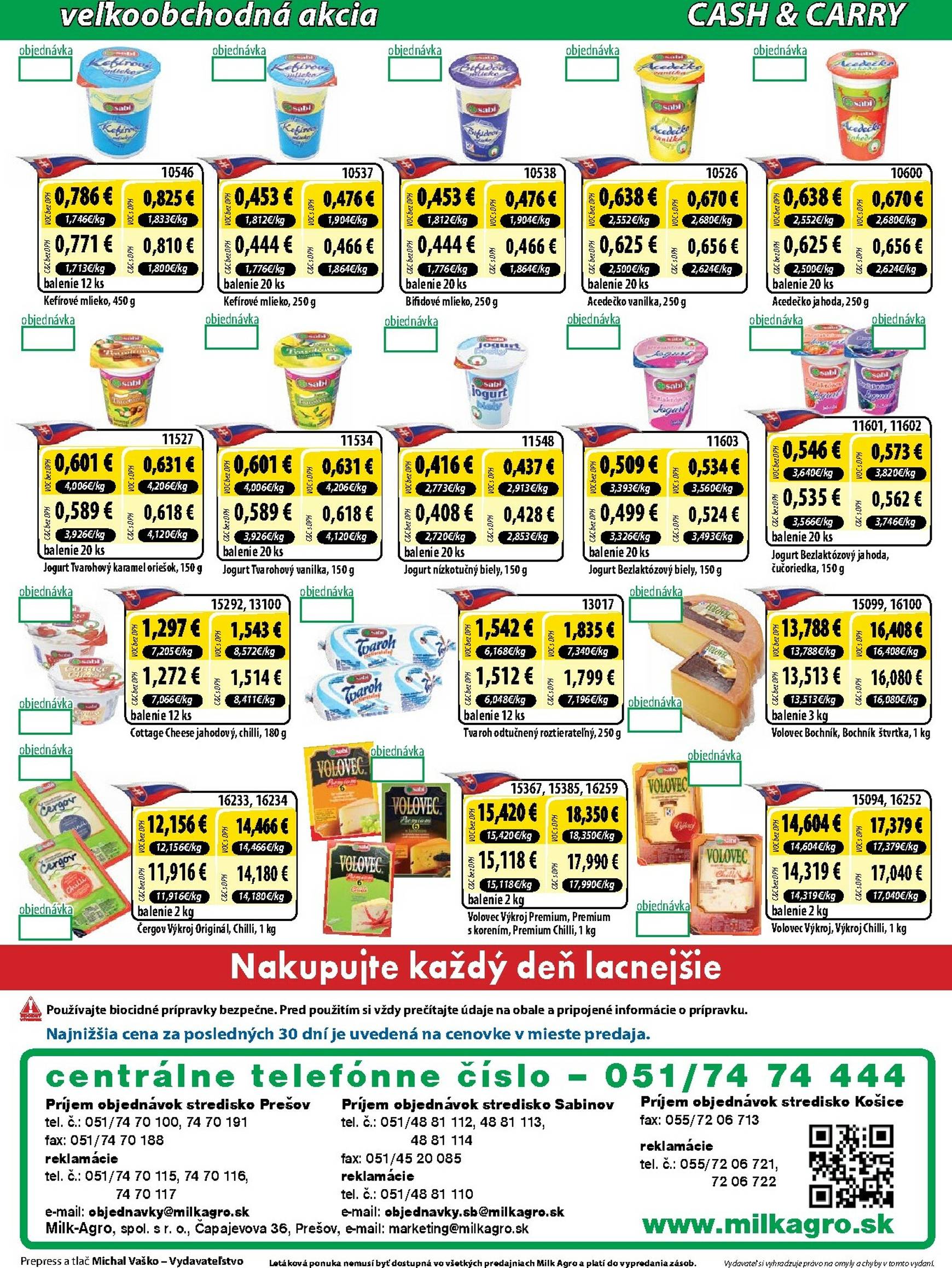 Page 8 of Aktuálny milk-agro leták platný od stredy 12.11 do 25.11