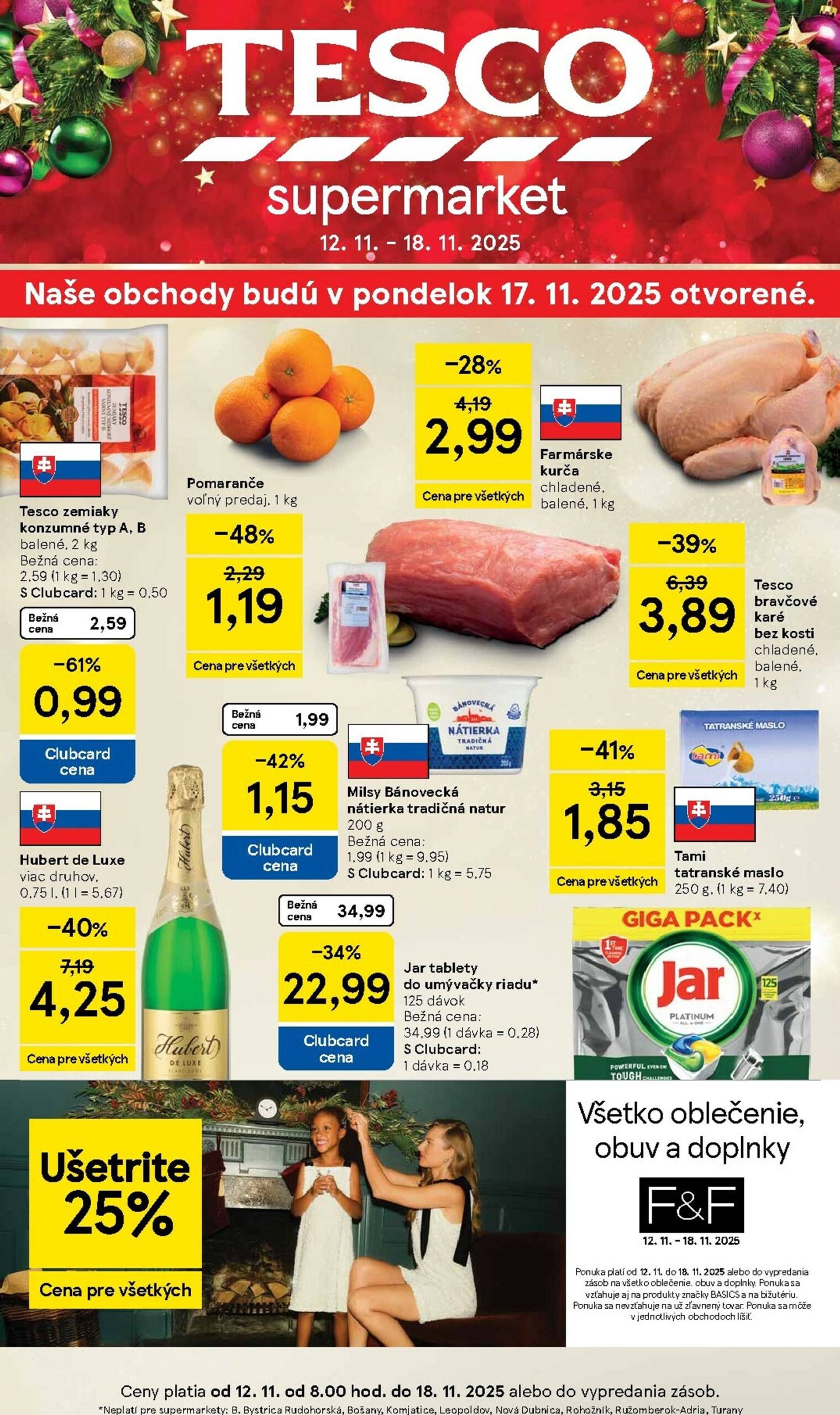 Page 1 of Aktuálny tesco leták platný od stredy 12.11 do 18.11
