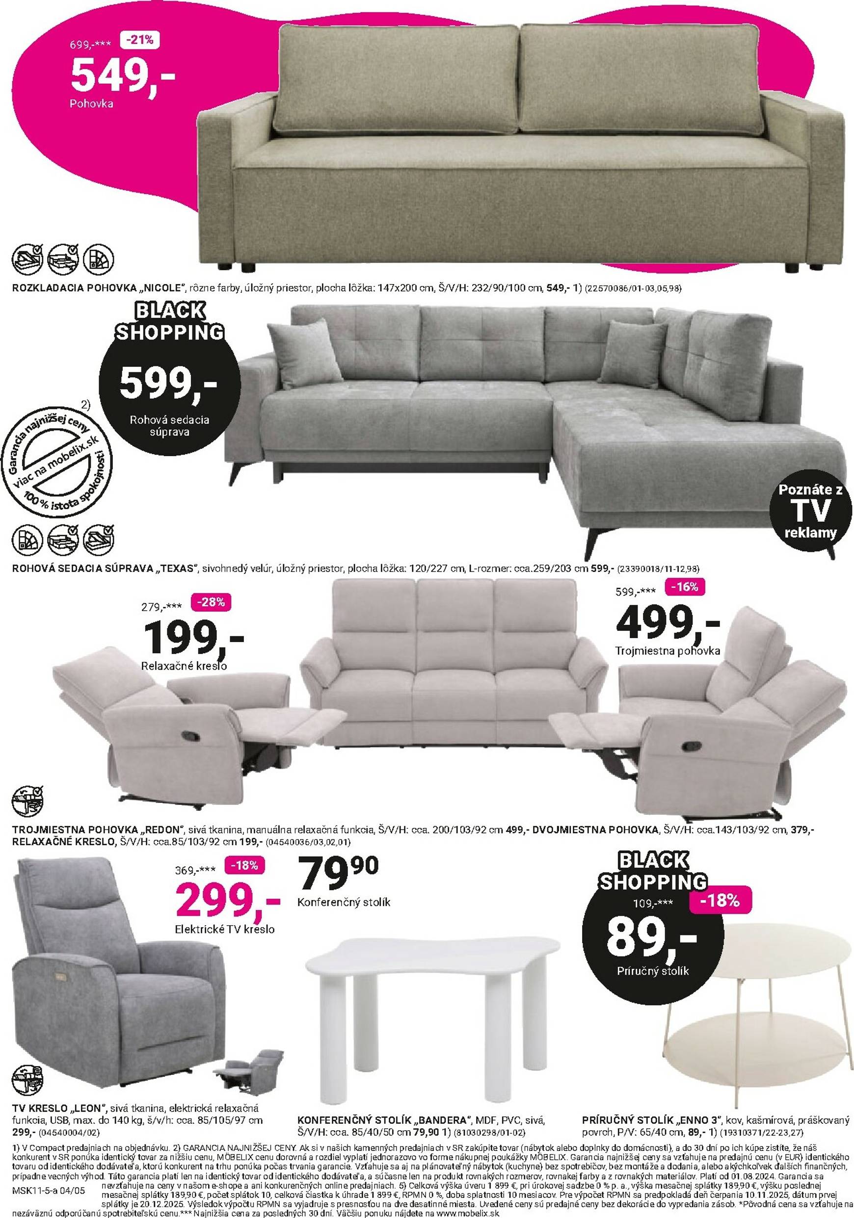 Page 4 of Aktuálny mobelix leták platný od pondelka 10.11 do 23.11