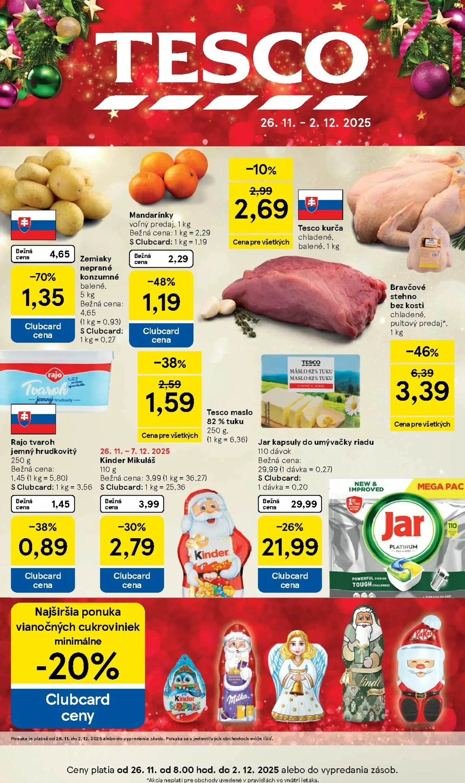 Page 1 of Aktuálny tesco leták platný od stredy 26.11 do 02.12