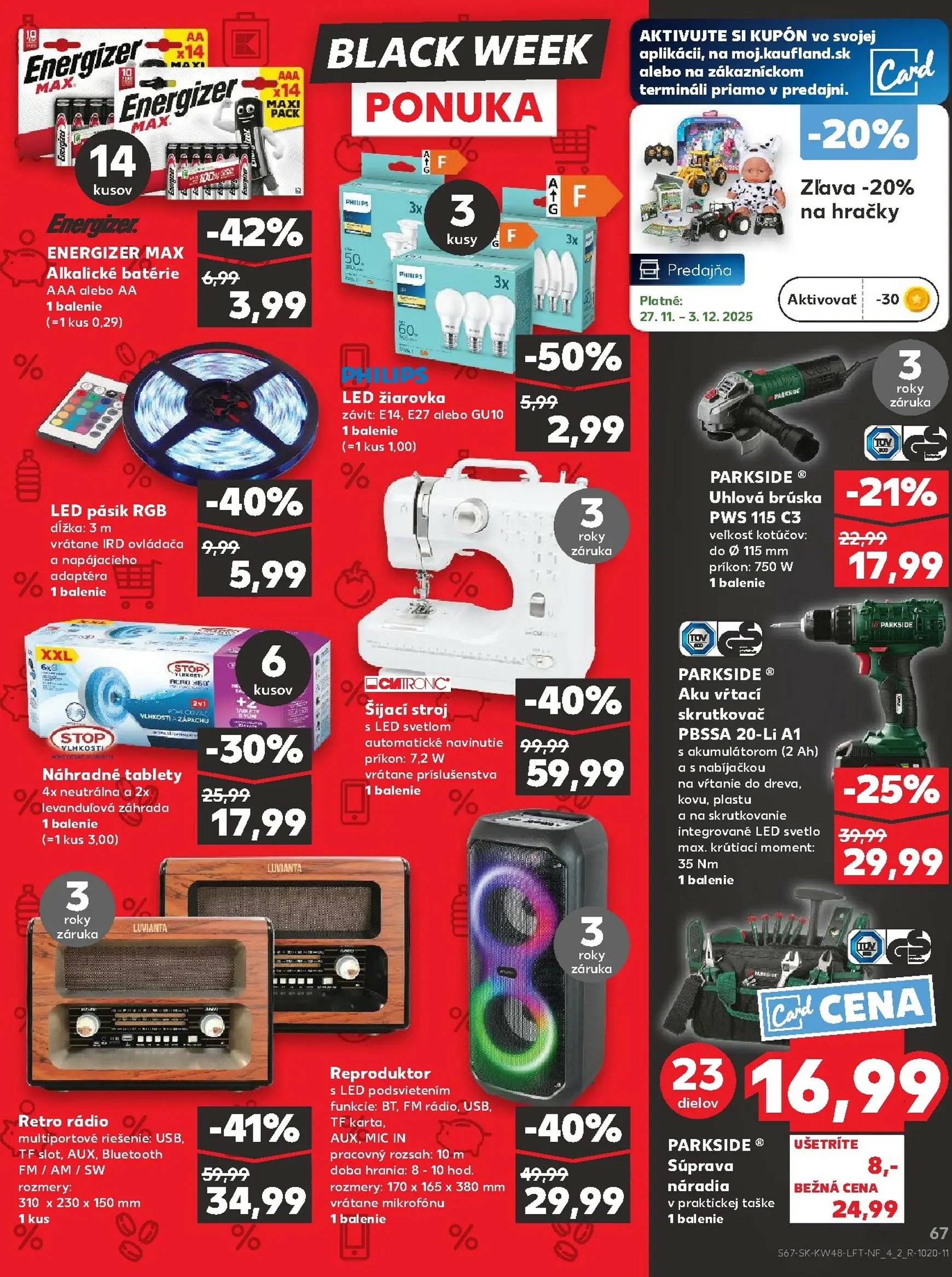 Page 67 of Aktuálny kaufland leták platný od štvrtka 27.11 do 03.12