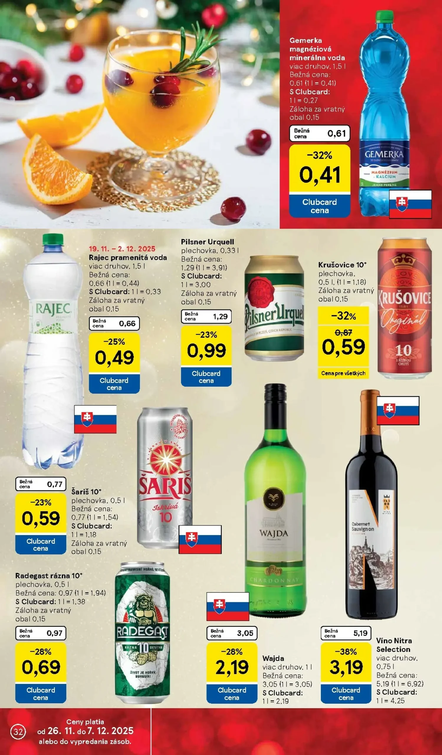 Page 32 of Aktuálny tesco leták platný od stredy 26.11 do 02.12