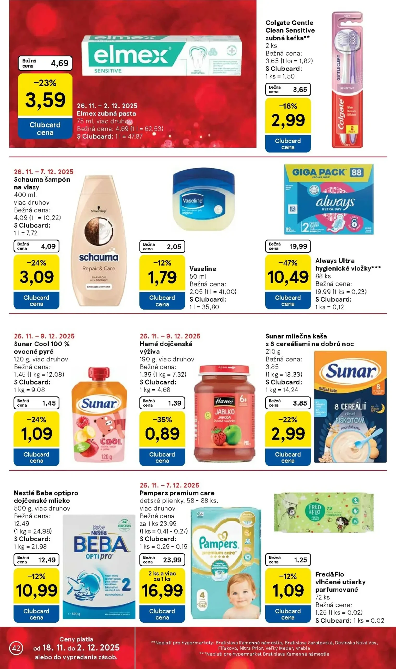 Page 42 of Aktuálny tesco leták platný od stredy 26.11 do 02.12