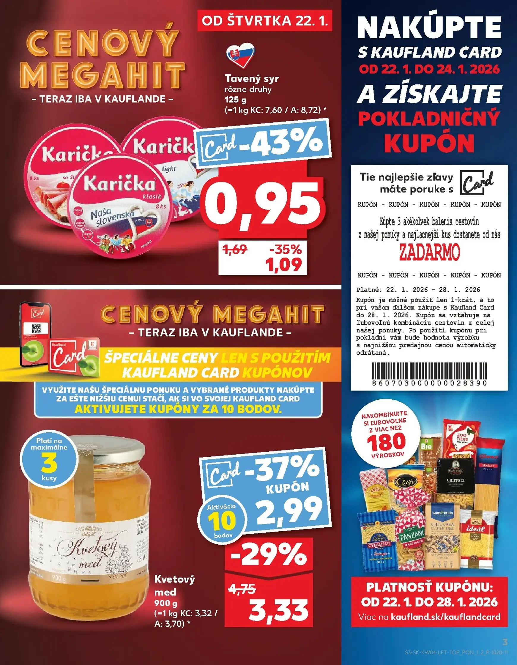Page 3 of Aktuálny kaufland leták platný od štvrtka 22.01 do 28.01