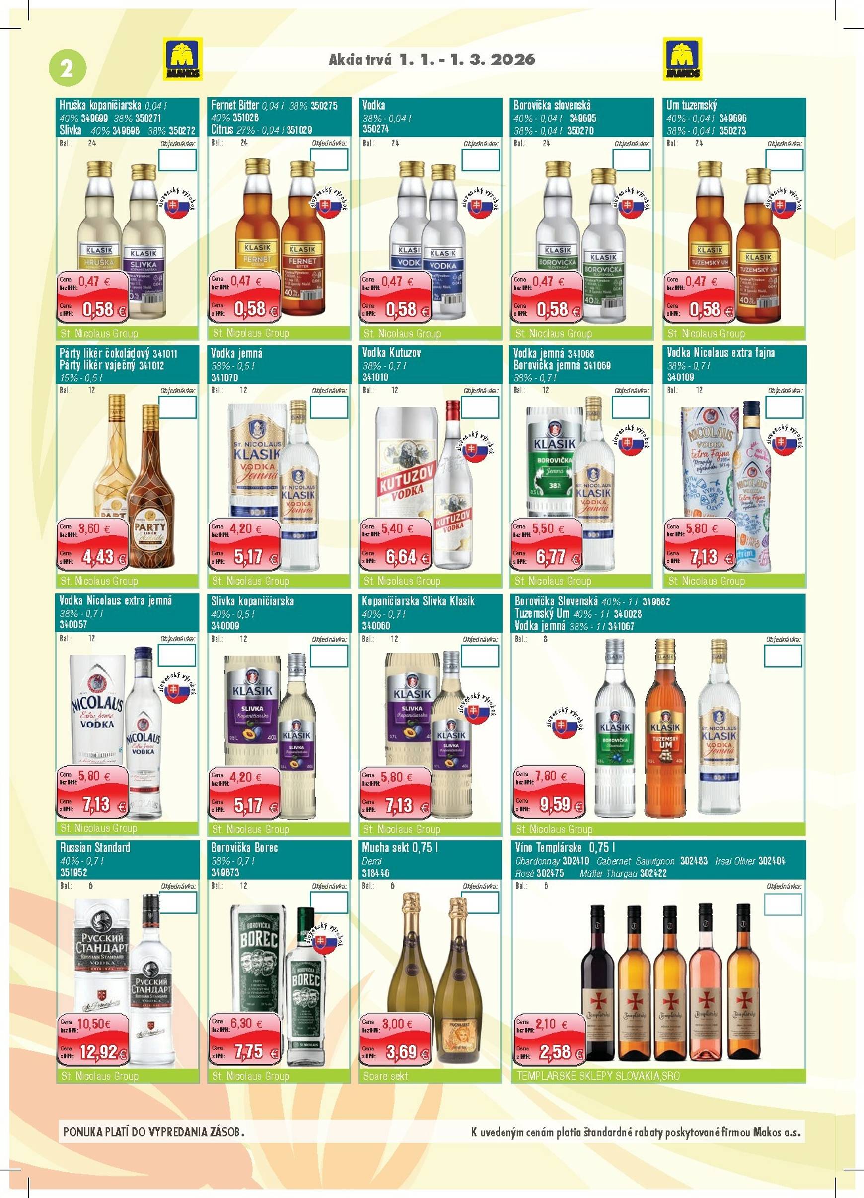 Page 2 of Aktuálny makos leták platný od štvrtka 01.01 do 01.03