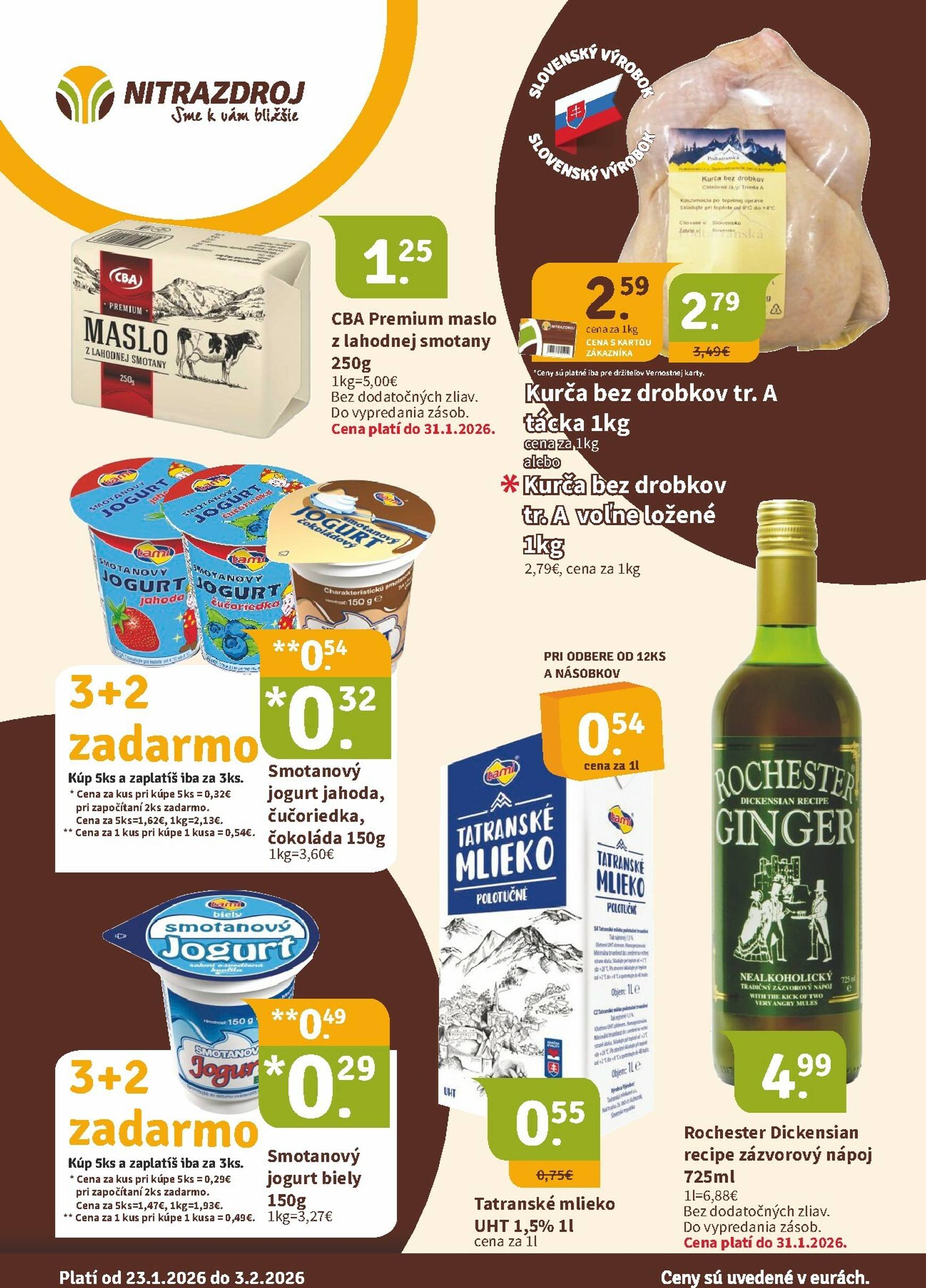 Page 1 of Aktuálny nitrazdroj leták platný od piatka 23.01 do 03.02