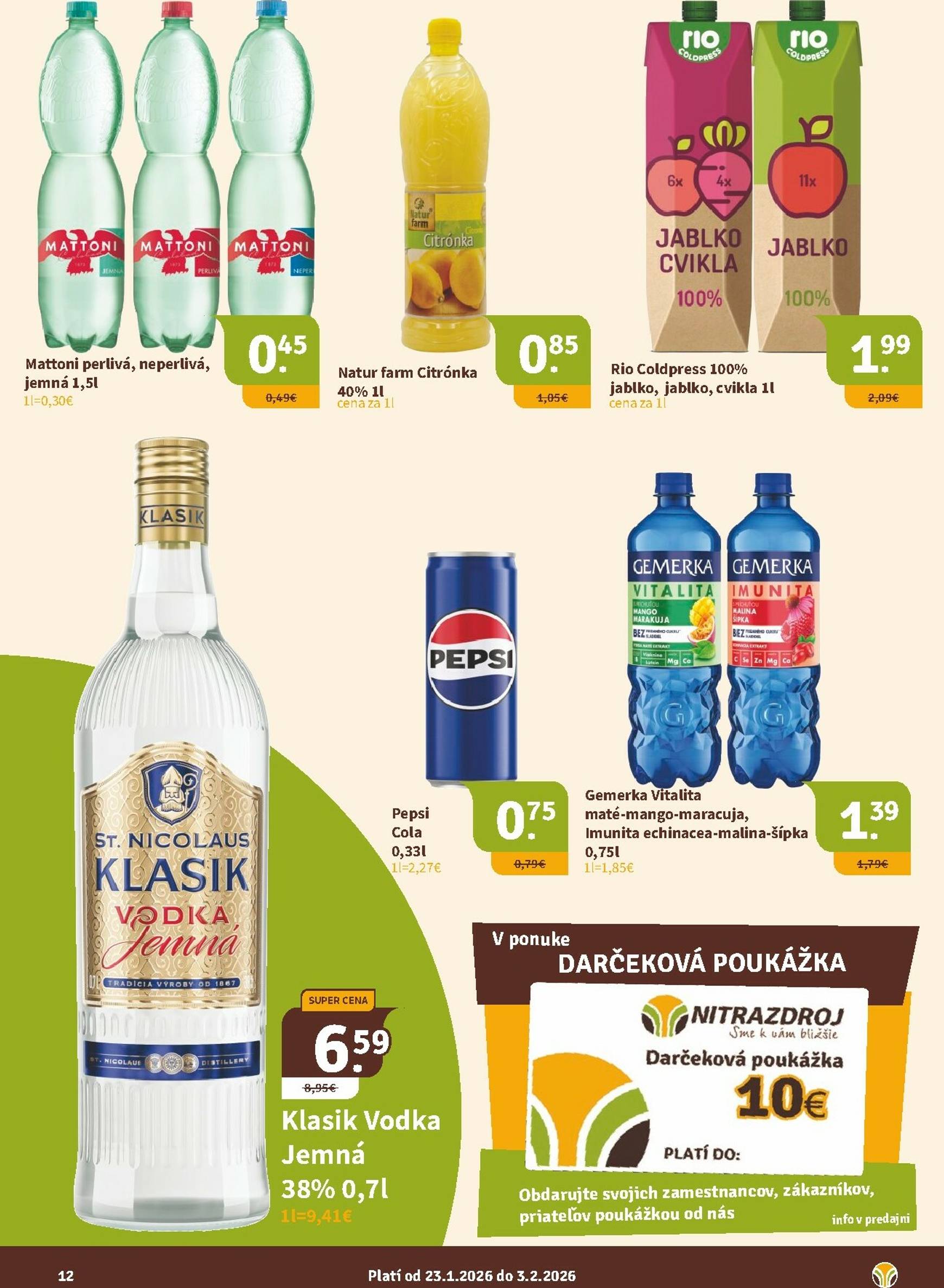 Page 12 of Aktuálny nitrazdroj leták platný od piatka 23.01 do 03.02