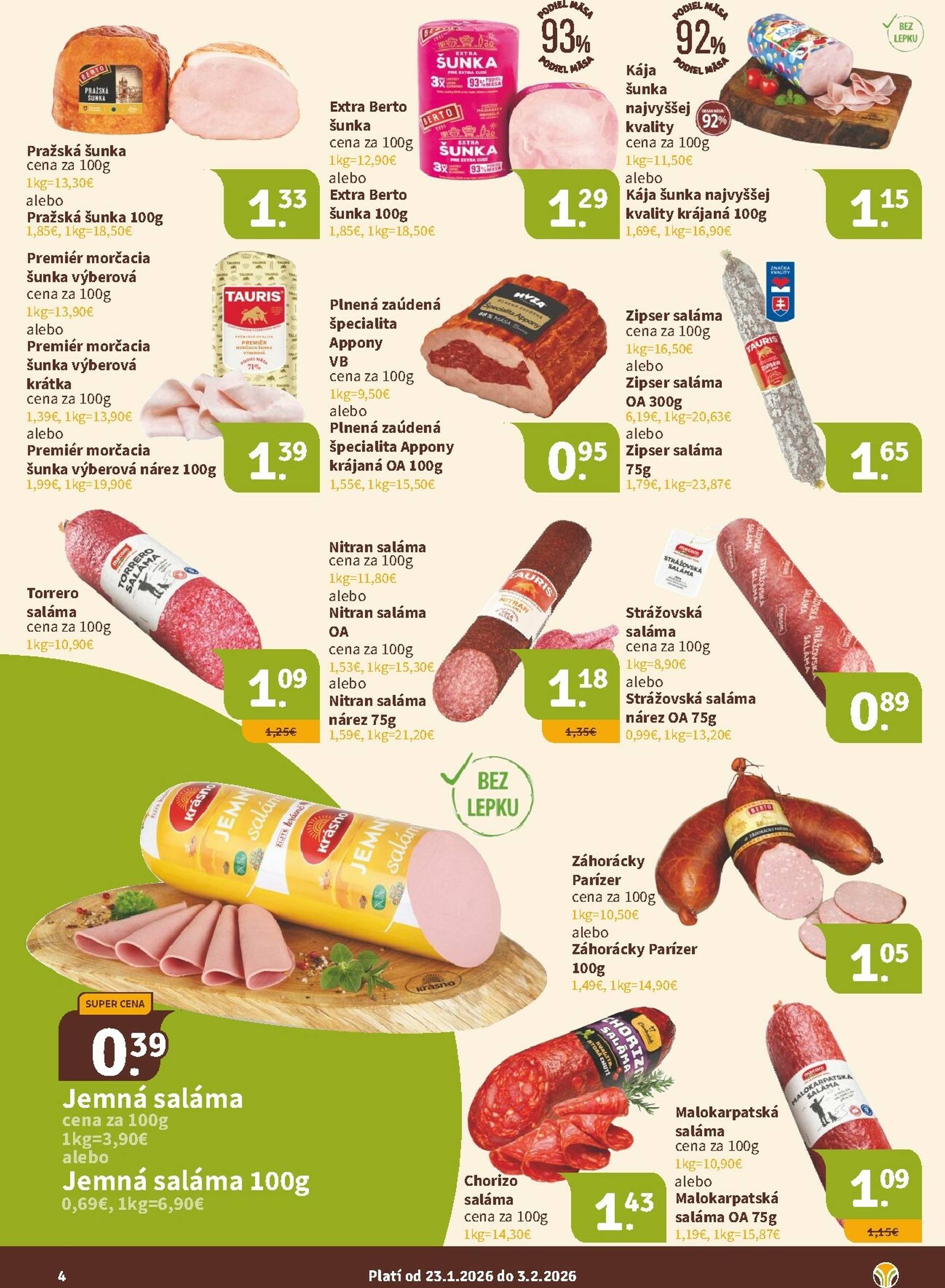 Page 4 of Aktuálny nitrazdroj leták platný od piatka 23.01 do 03.02