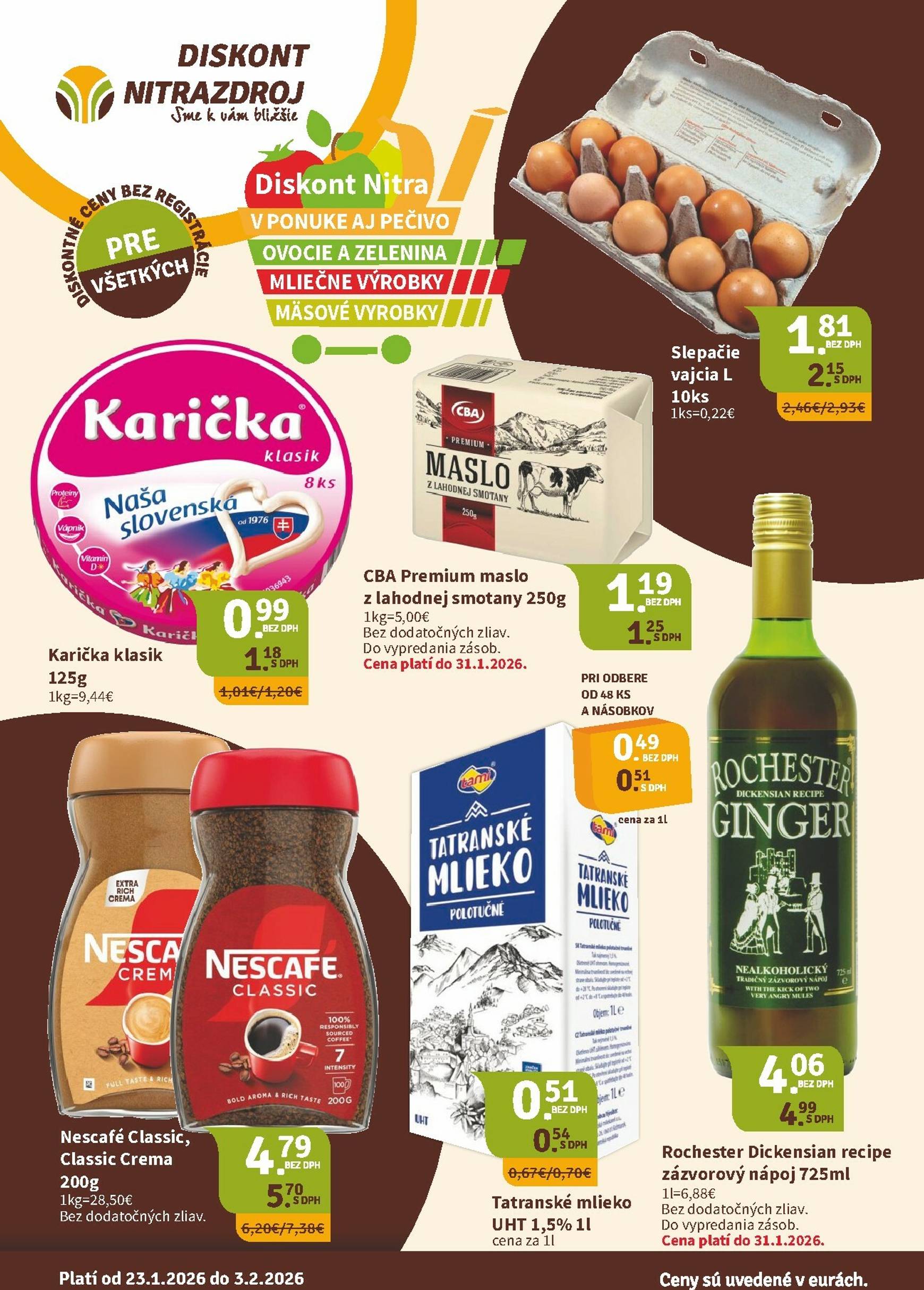 Page 1 of Aktuálny nitrazdroj leták platný od piatka 23.01 do 03.02