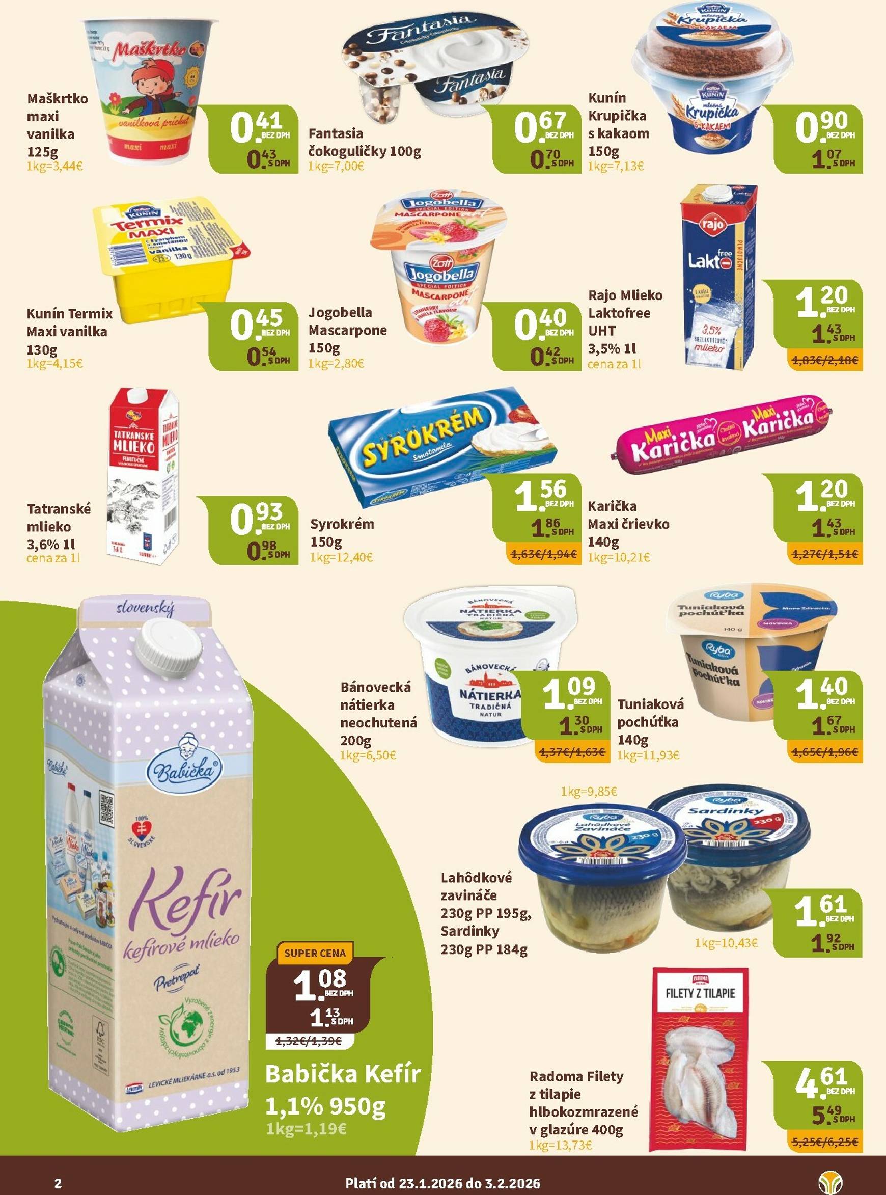 Page 2 of Aktuálny nitrazdroj leták platný od piatka 23.01 do 03.02