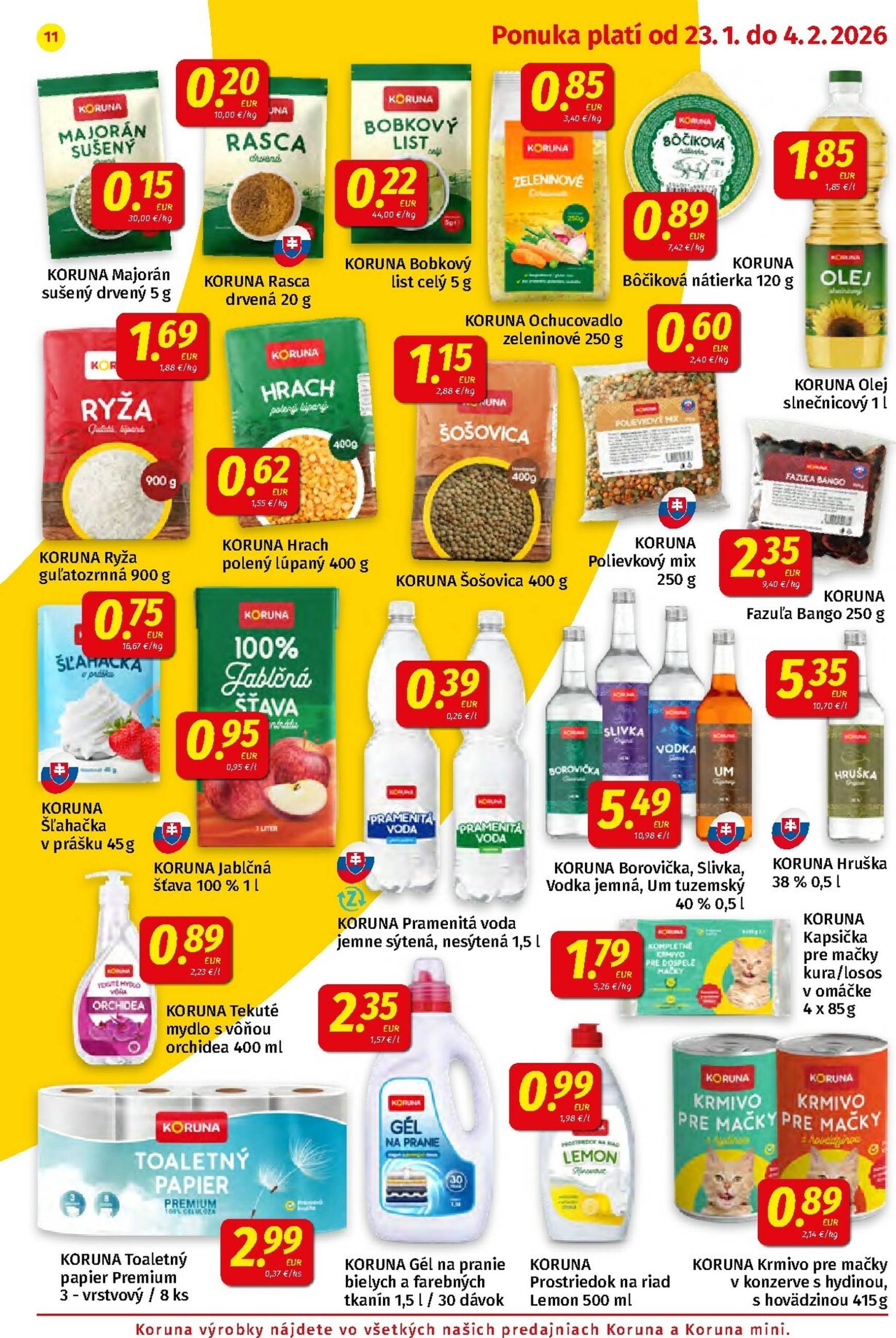 Page 11 of Aktuálny koruna leták platný od piatka 23.01 do 04.02