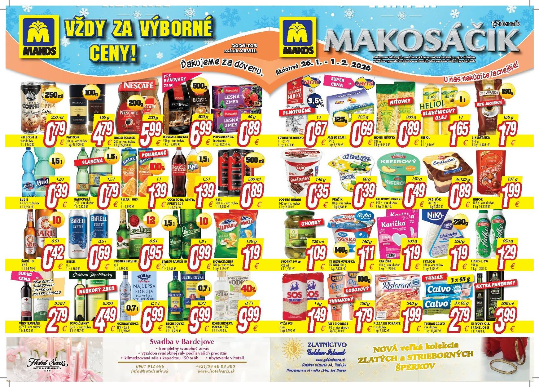 Page 1 of Aktuálny makos leták platný od pondelka 26.01 do 01.02