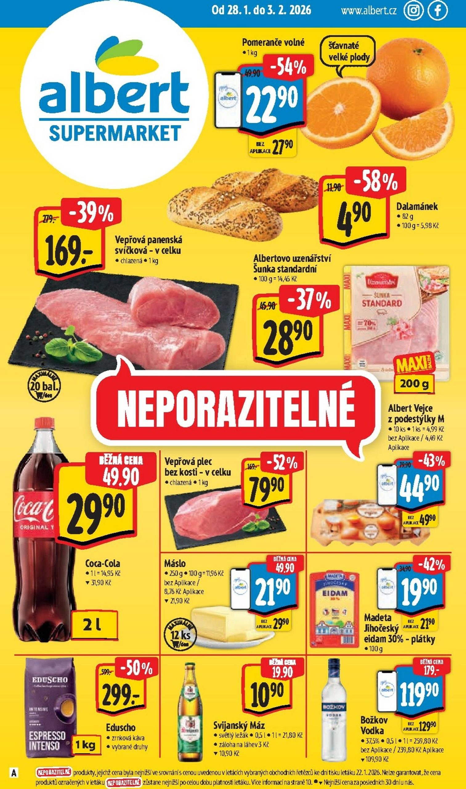 Page 1 of Aktuálny albert-cesko leták platný od stredy 28.01 do 03.02