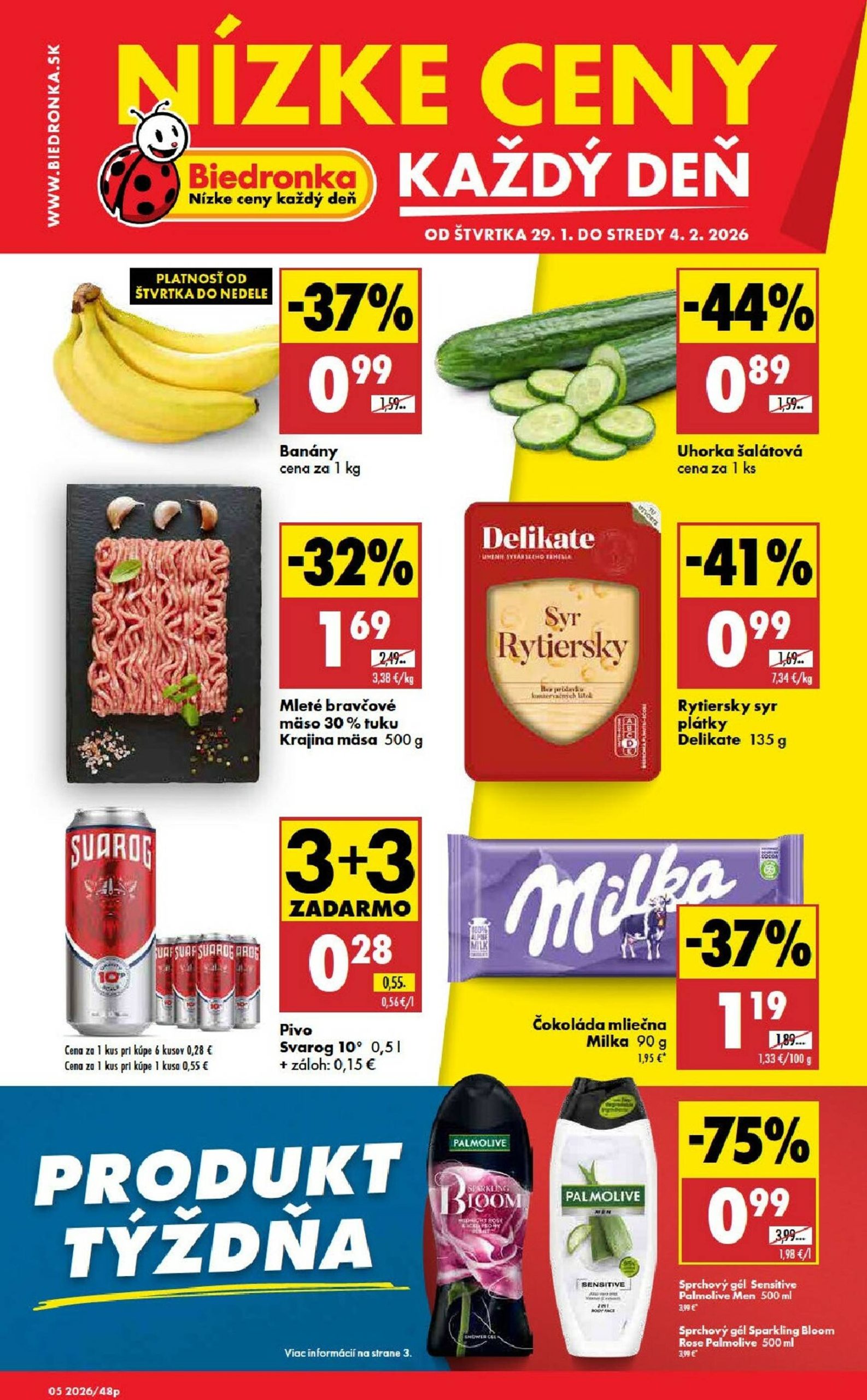 Page 1 of Aktuálny biedronka leták platný od štvrtka 29.01 do 04.02