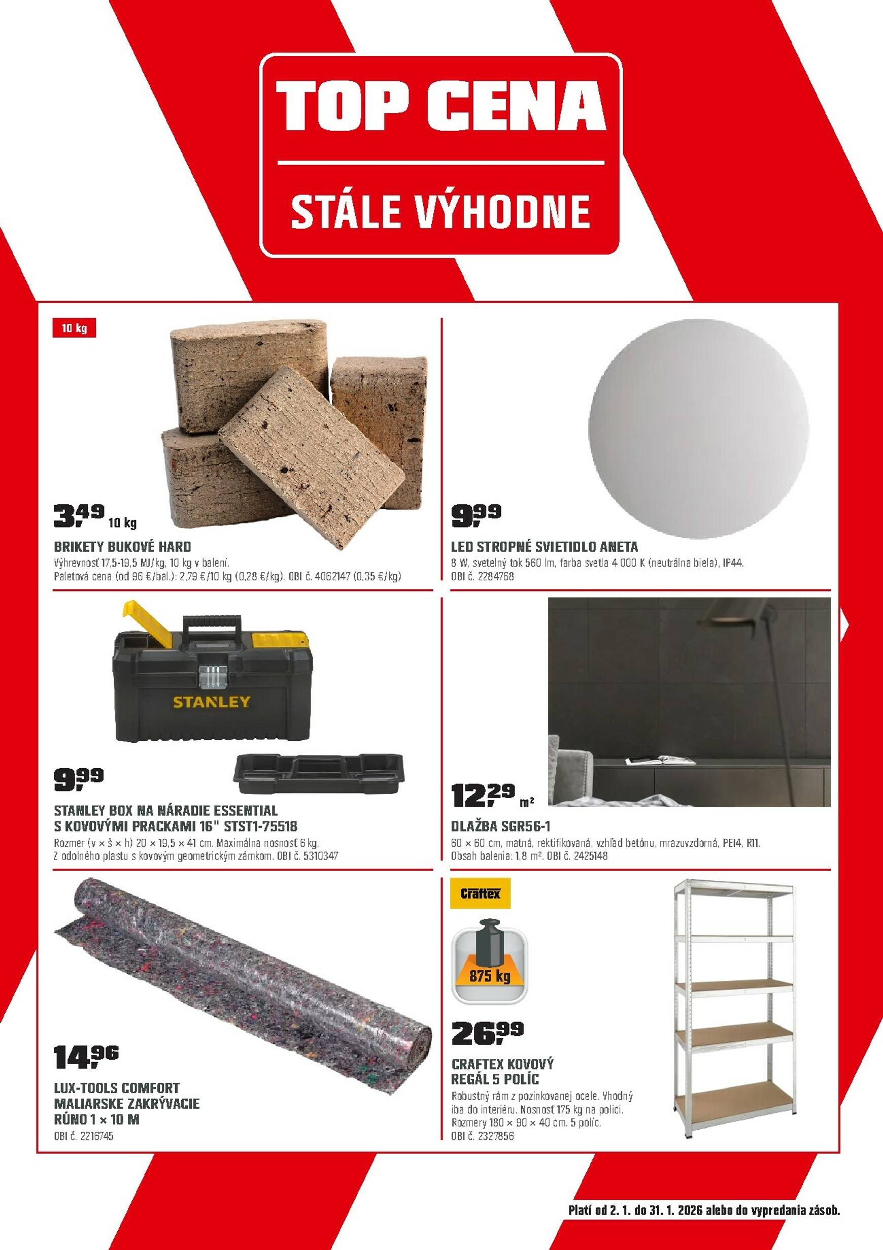 Page 17 of Aktuálny obi leták platný od piatka 02.01 do 31.01