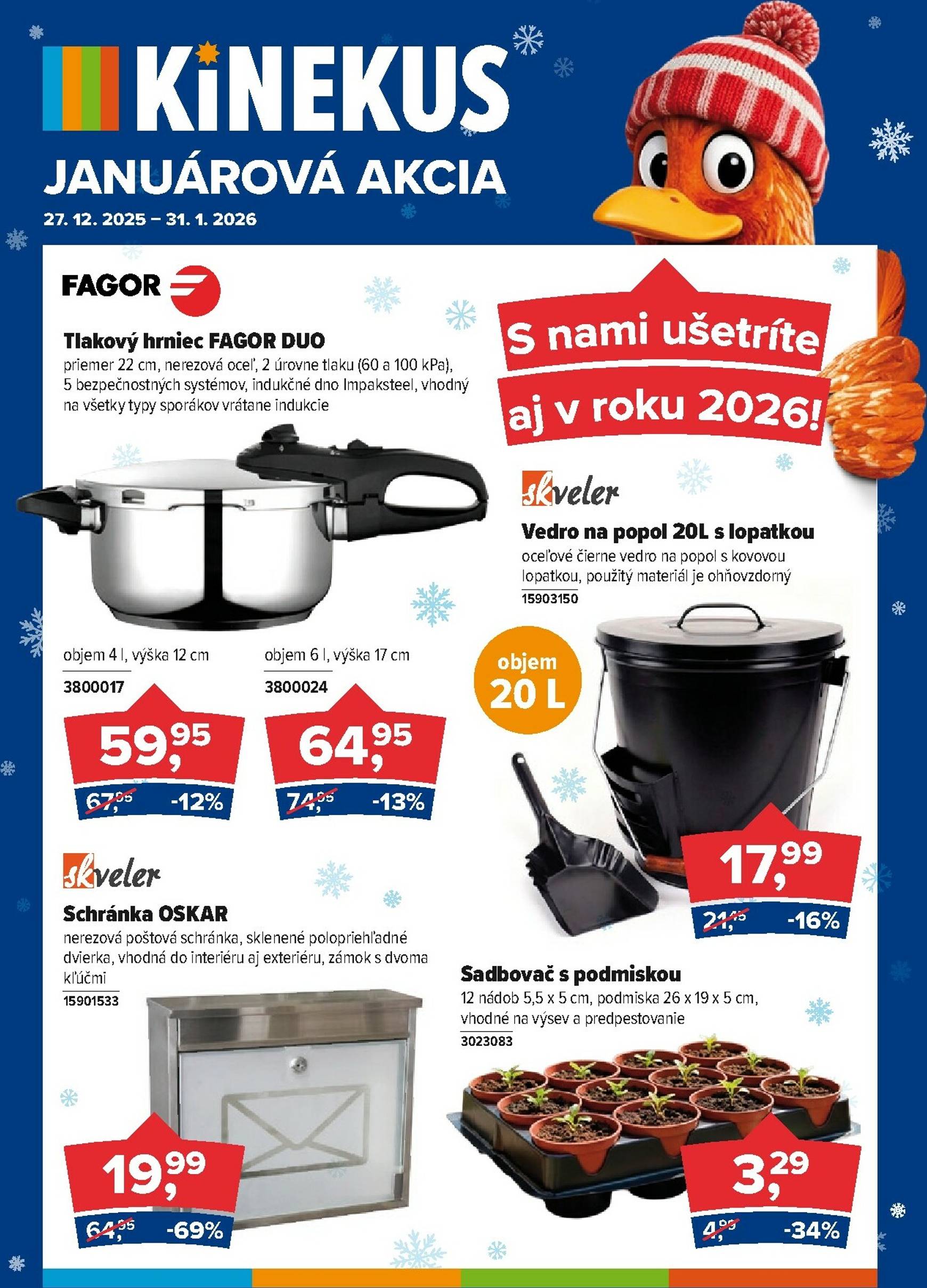 Page 1 of Aktuálny kinekus leták platný od nedele 27.12 do 31.01