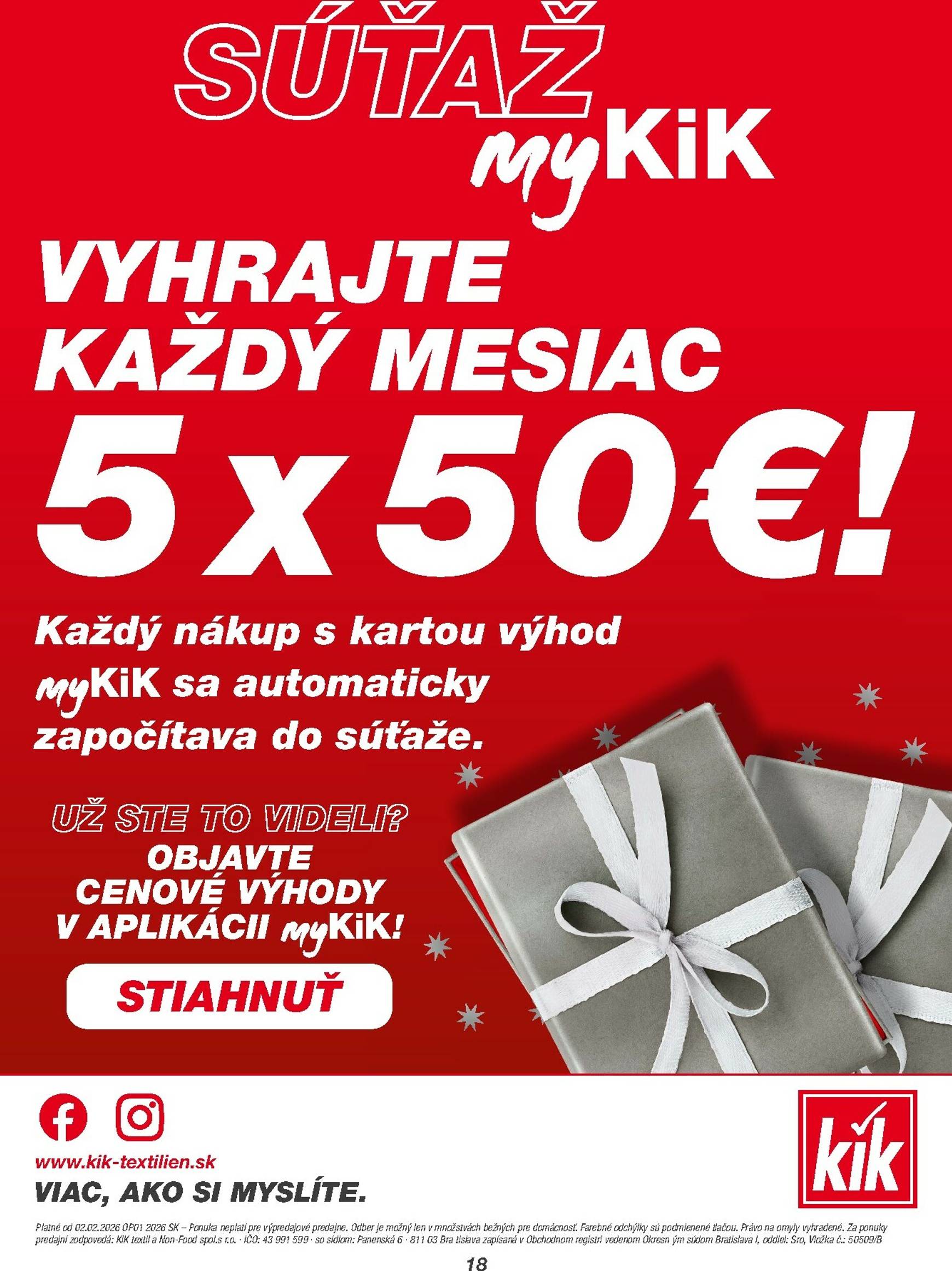 Page 18 of Aktuálny kik leták platný od pondelka 02.02 do 22.02